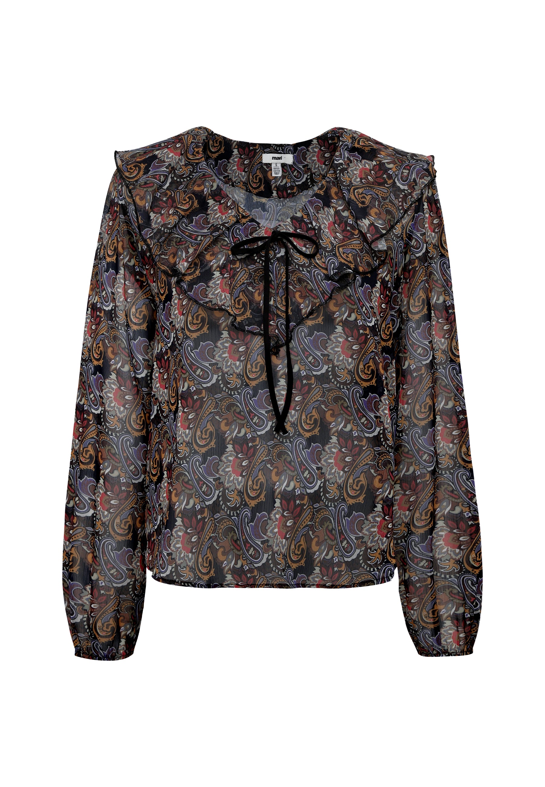 Bluse Paisley in Paisley Print Hemden Mavi