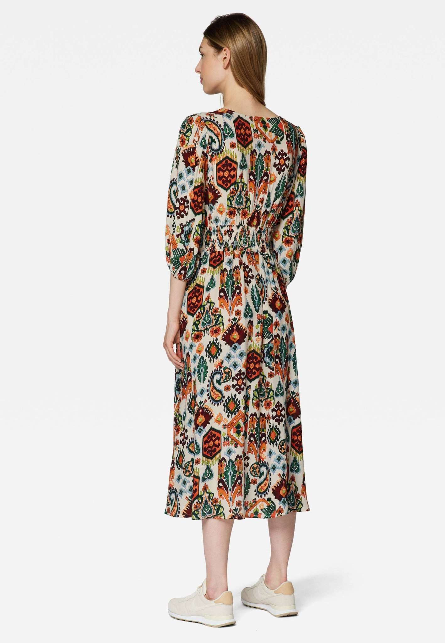 Printed Dress in Kilim Print Kleider Mavi