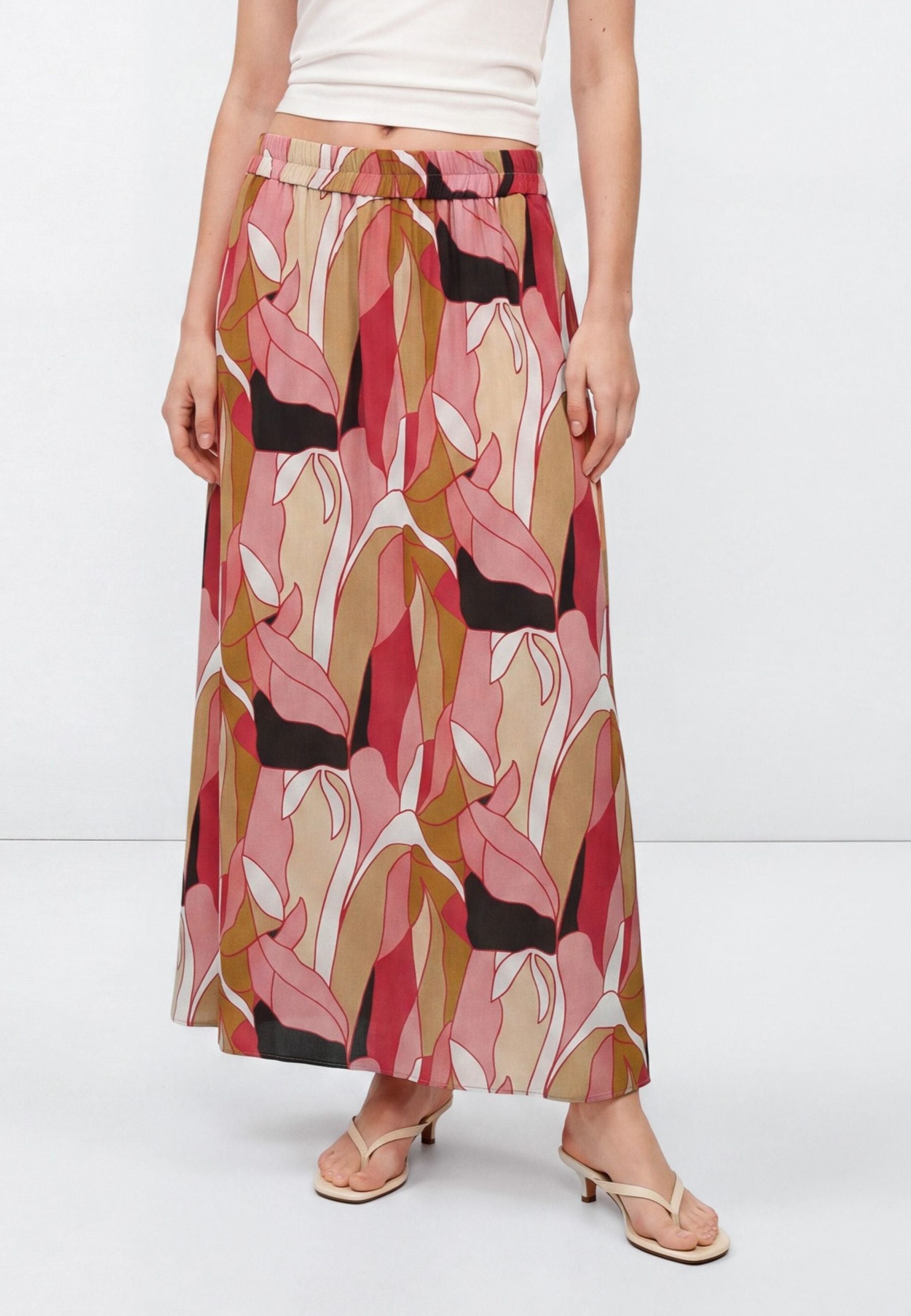Woven Skirt in Retro Pink Print Röcke Mavi