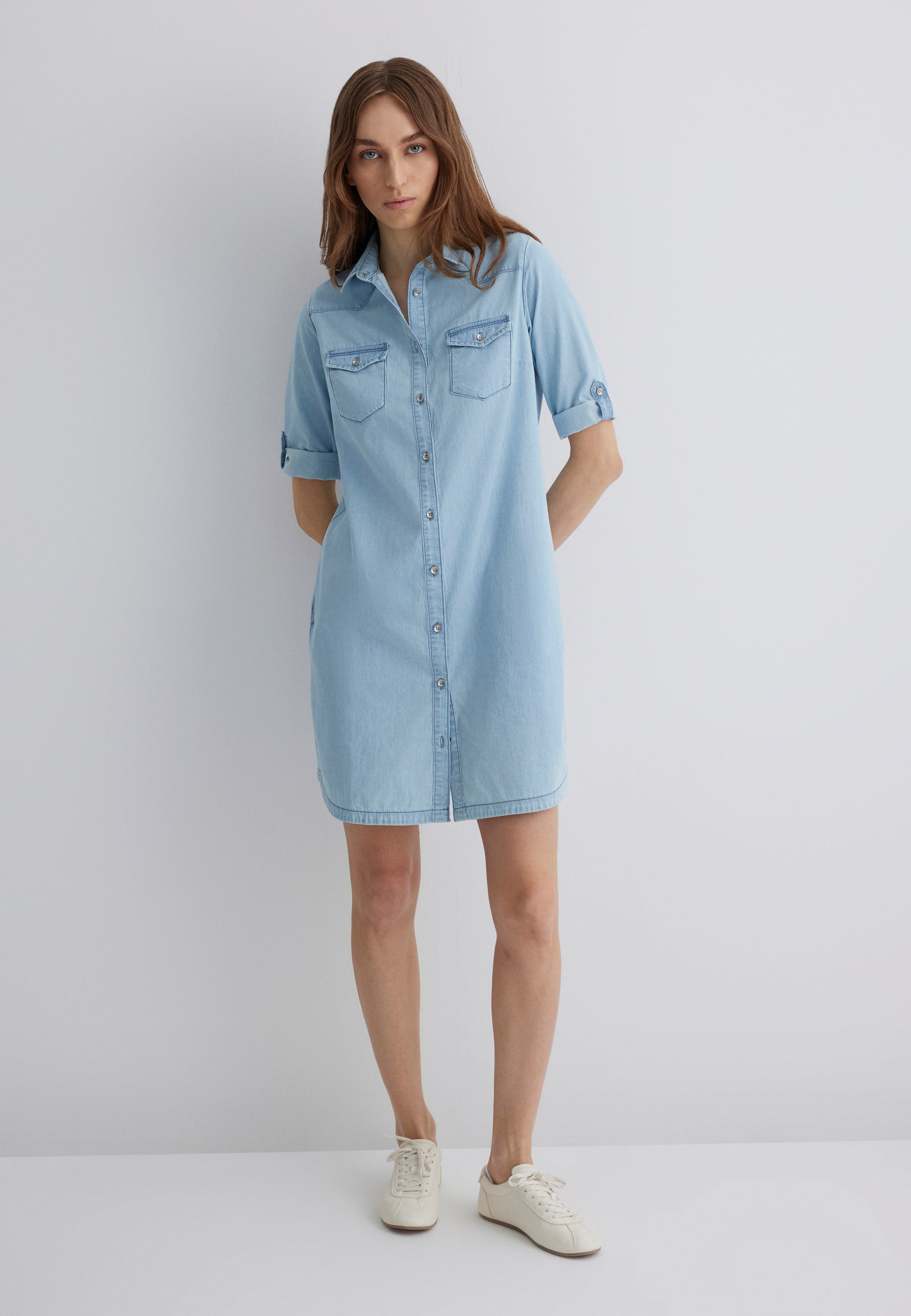Lyra in Lt Blue Lt Denim Kleider Mavi