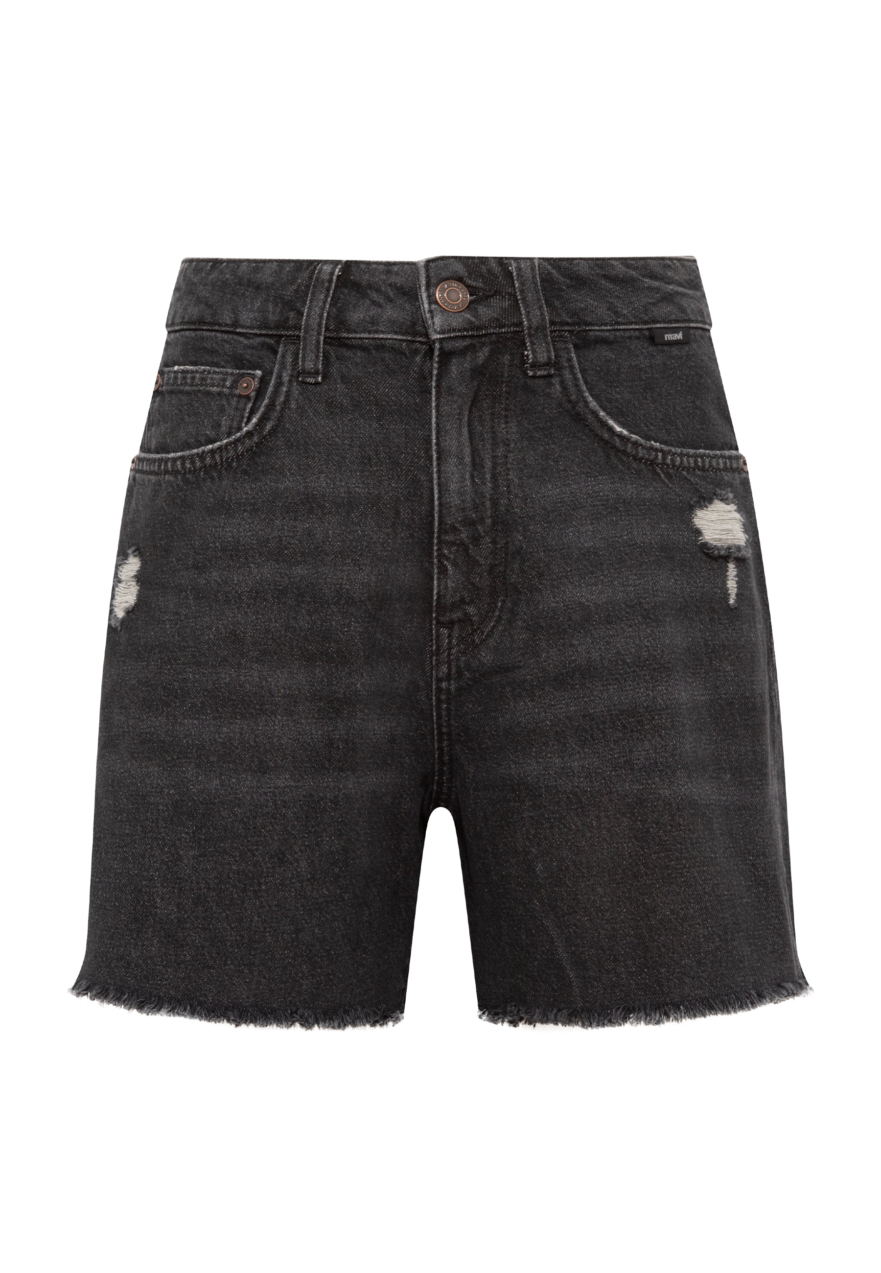 Millie in Smoke 90S Jeansshorts Mavi