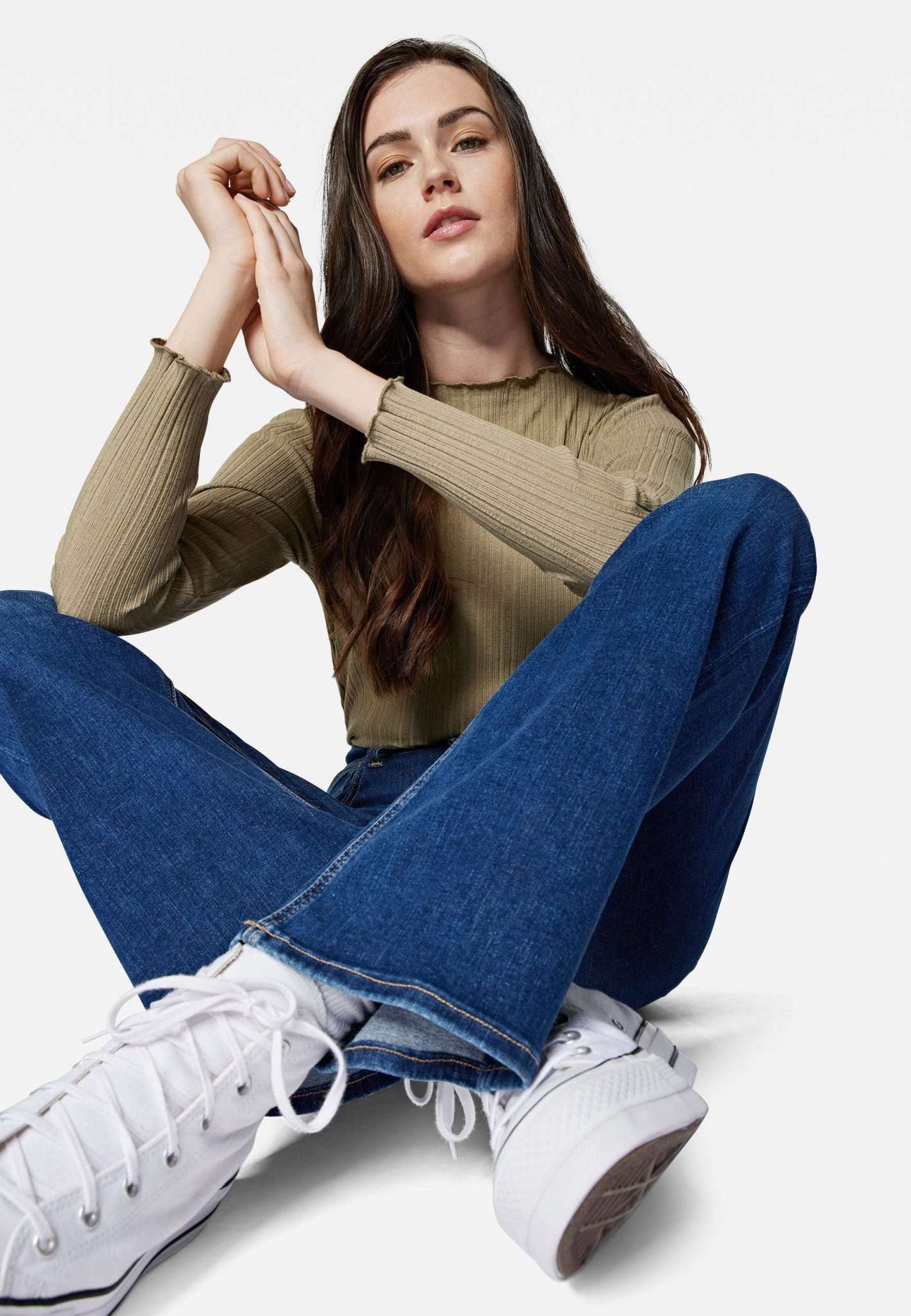 Long Sleeve Top in Mermaid Langarmshirts Mavi