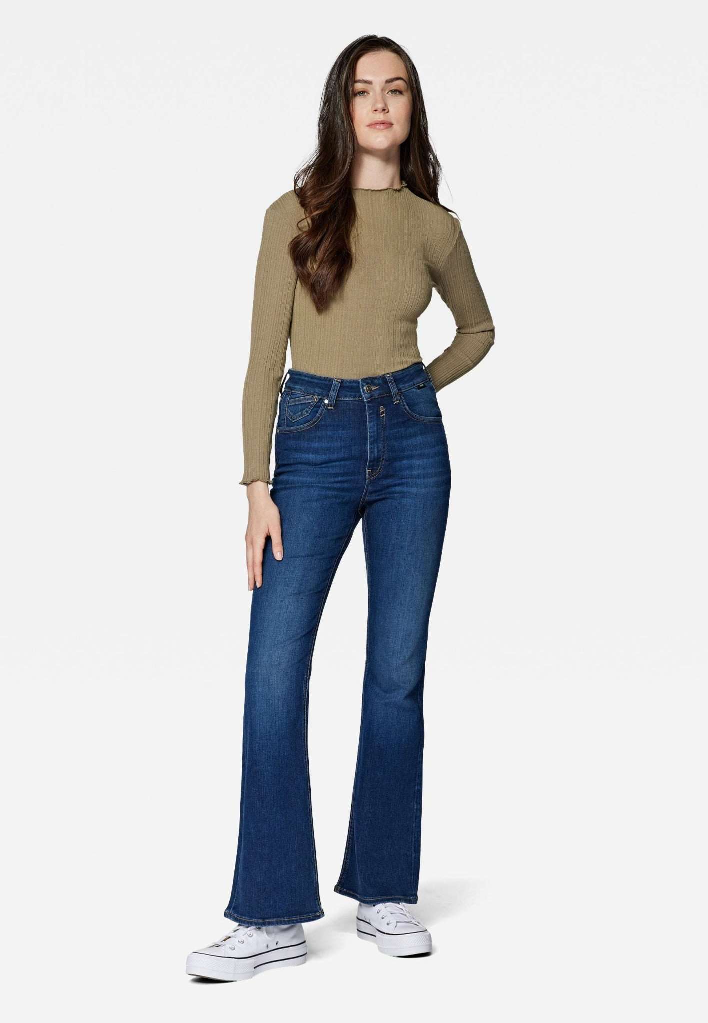Long Sleeve Top in Mermaid Langarmshirts Mavi