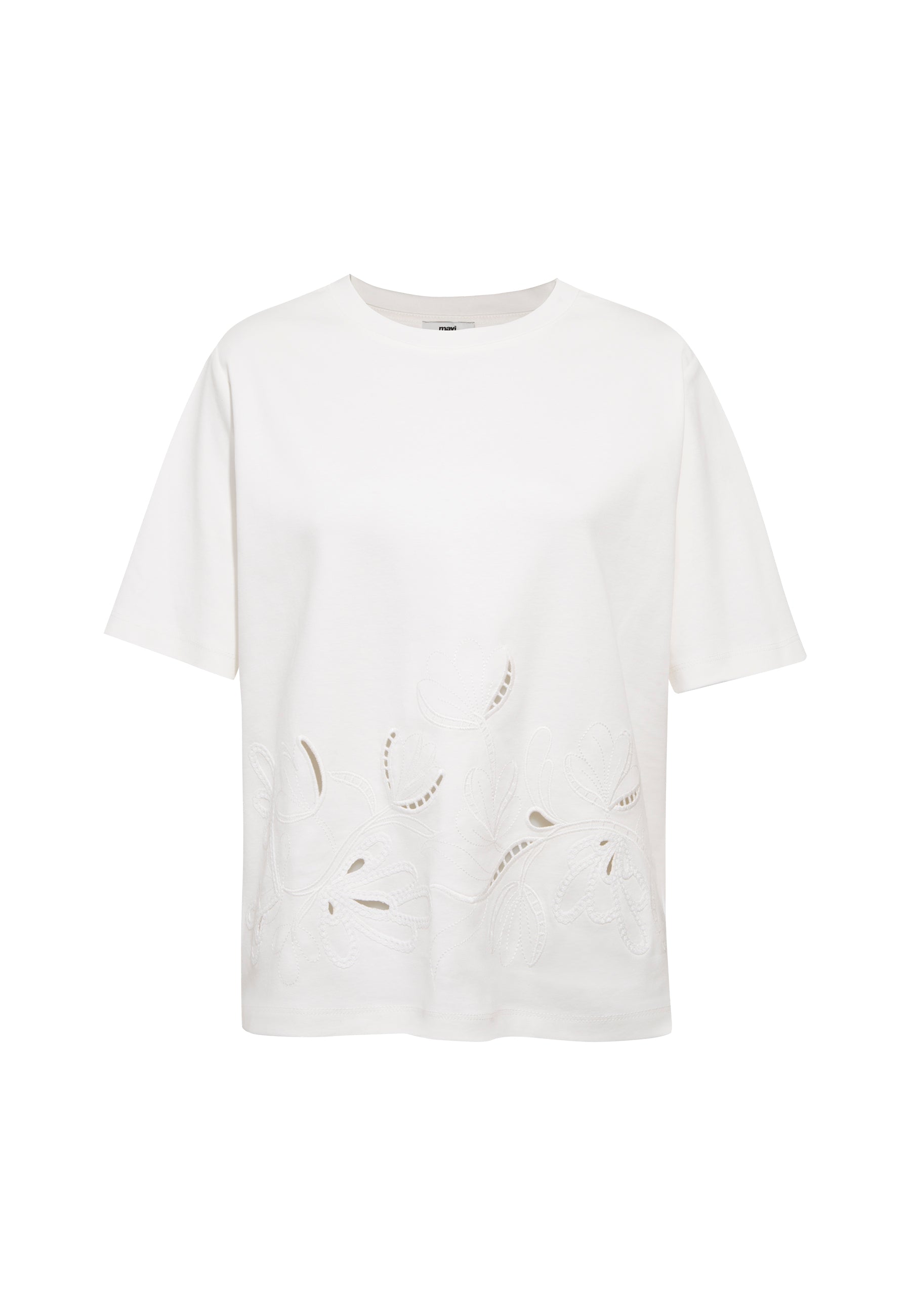 Short Sleeve Fashion Jersey in Antique White T-Shirts Mavi
