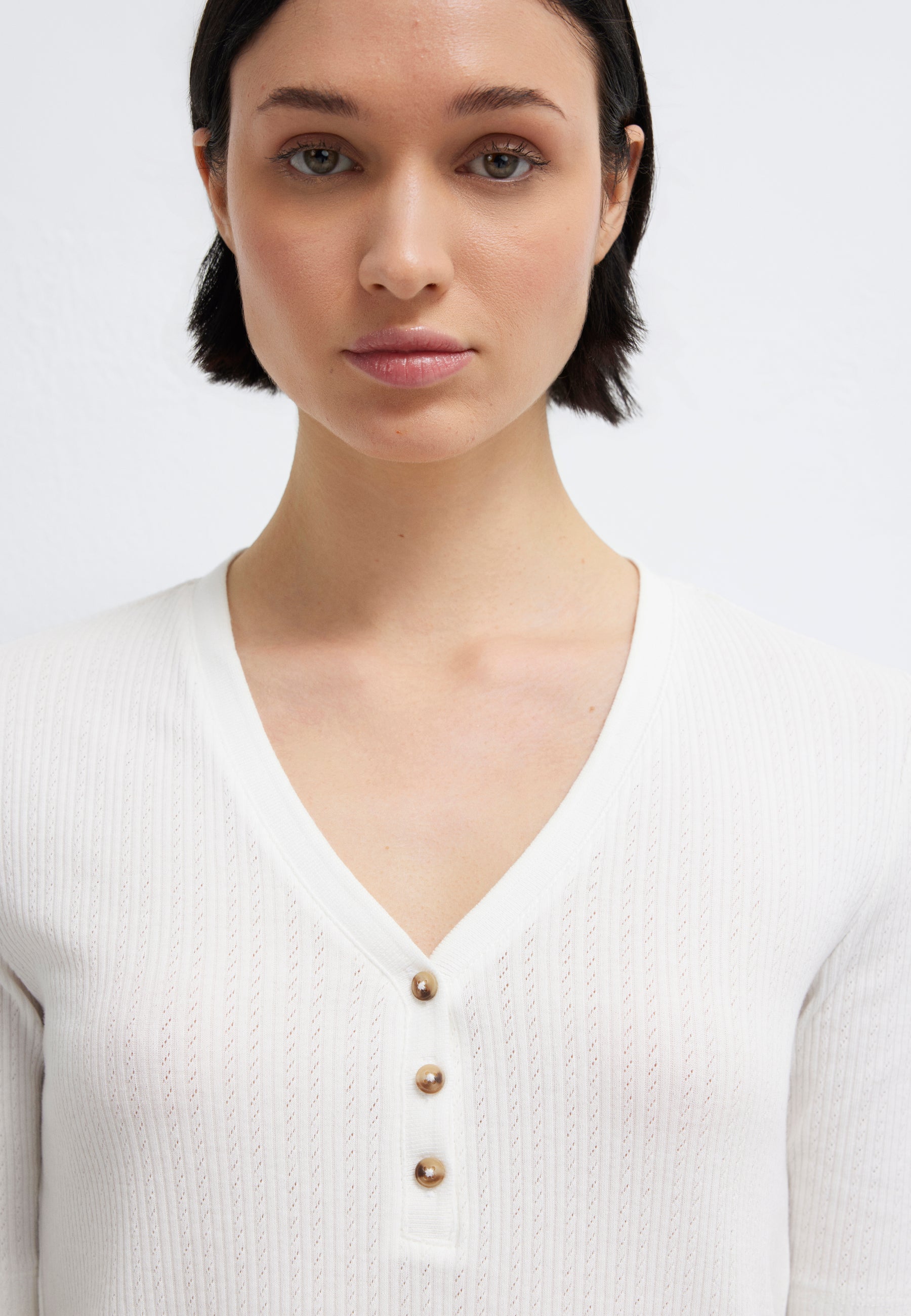 Short Sleeve Fashion Jersey in Antique White T-Shirts Mavi