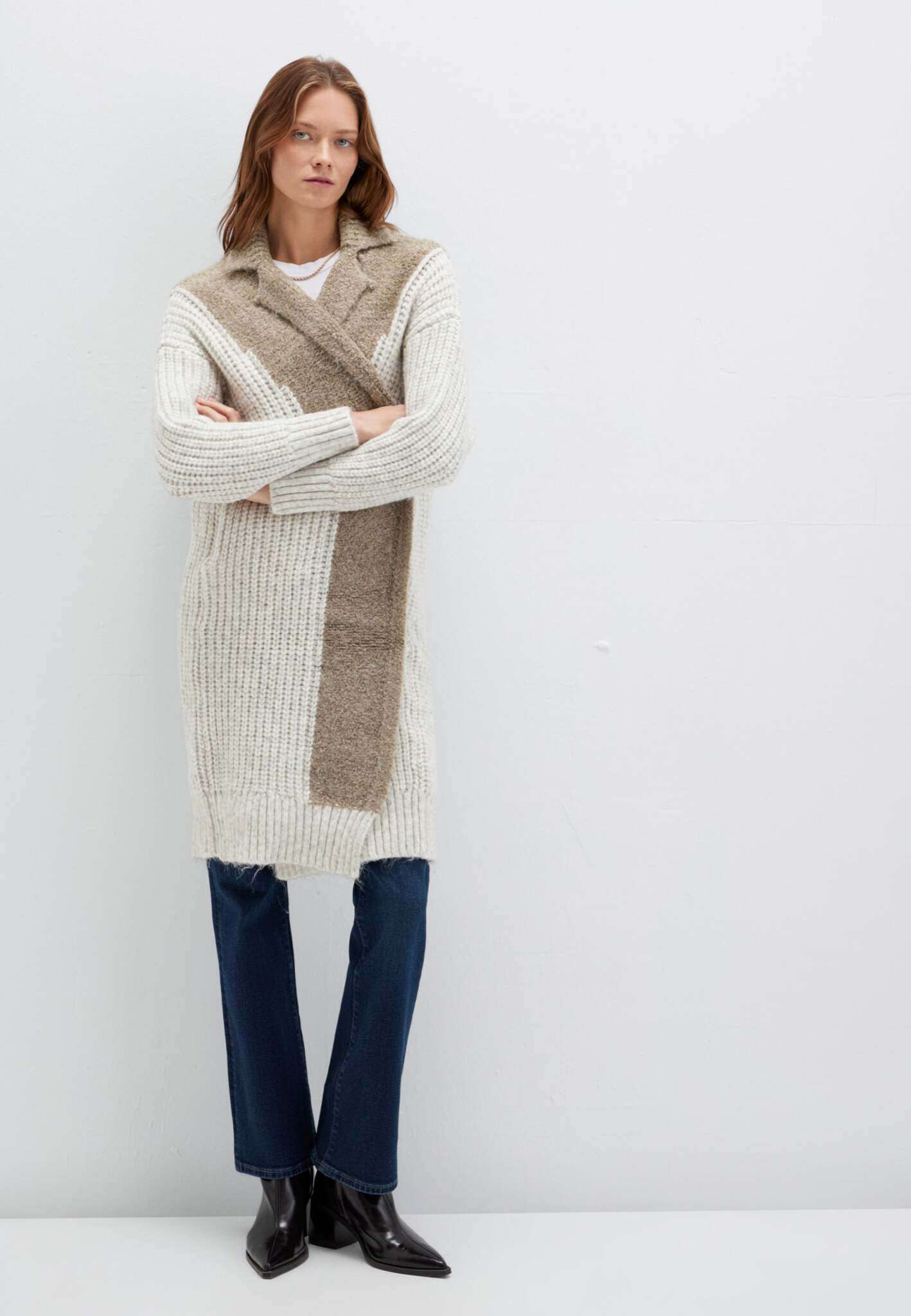 Cardigan in Silver Sage Stripe Strickjacken Mavi