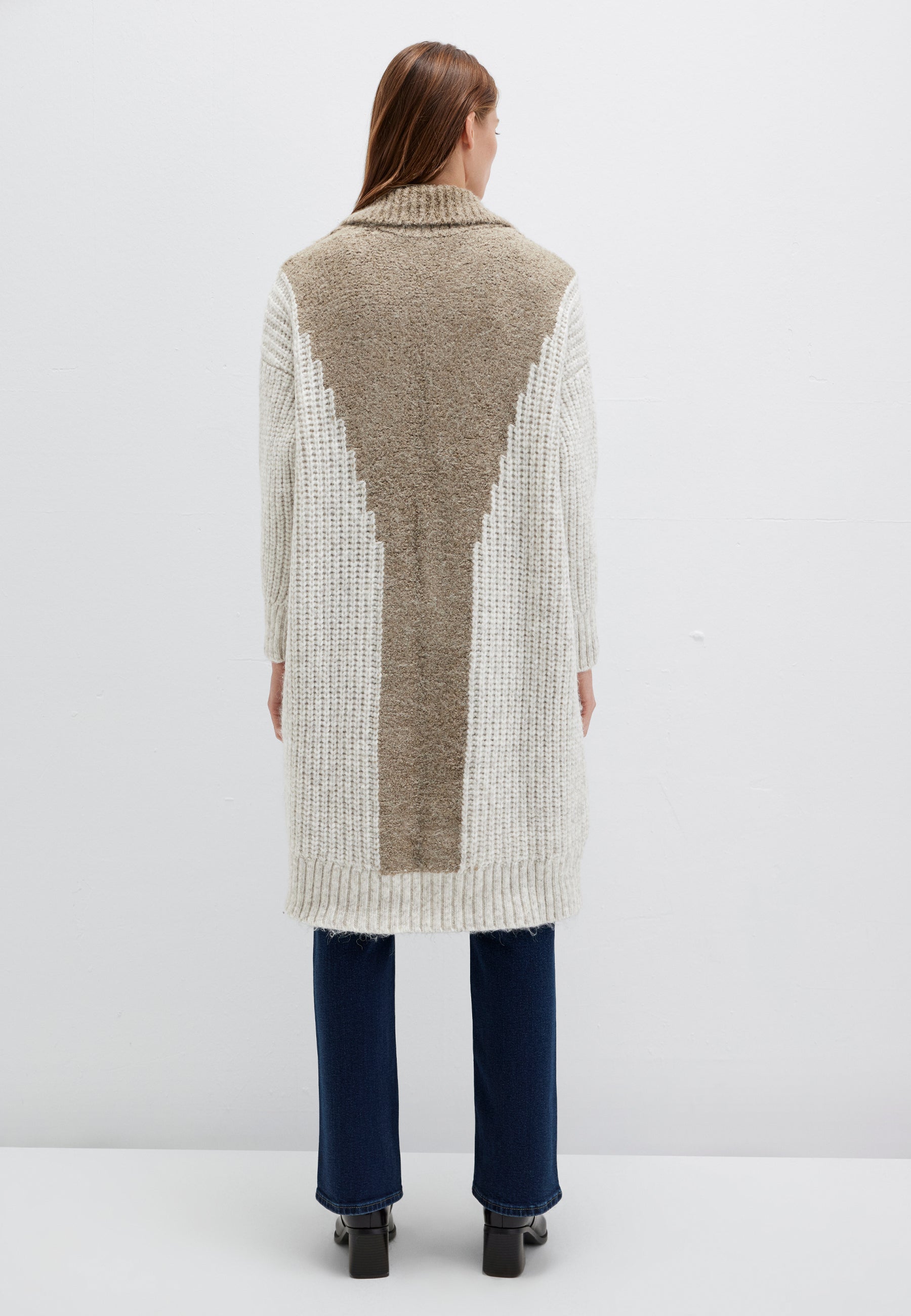 Cardigan in Silver Sage Stripe Strickjacken Mavi