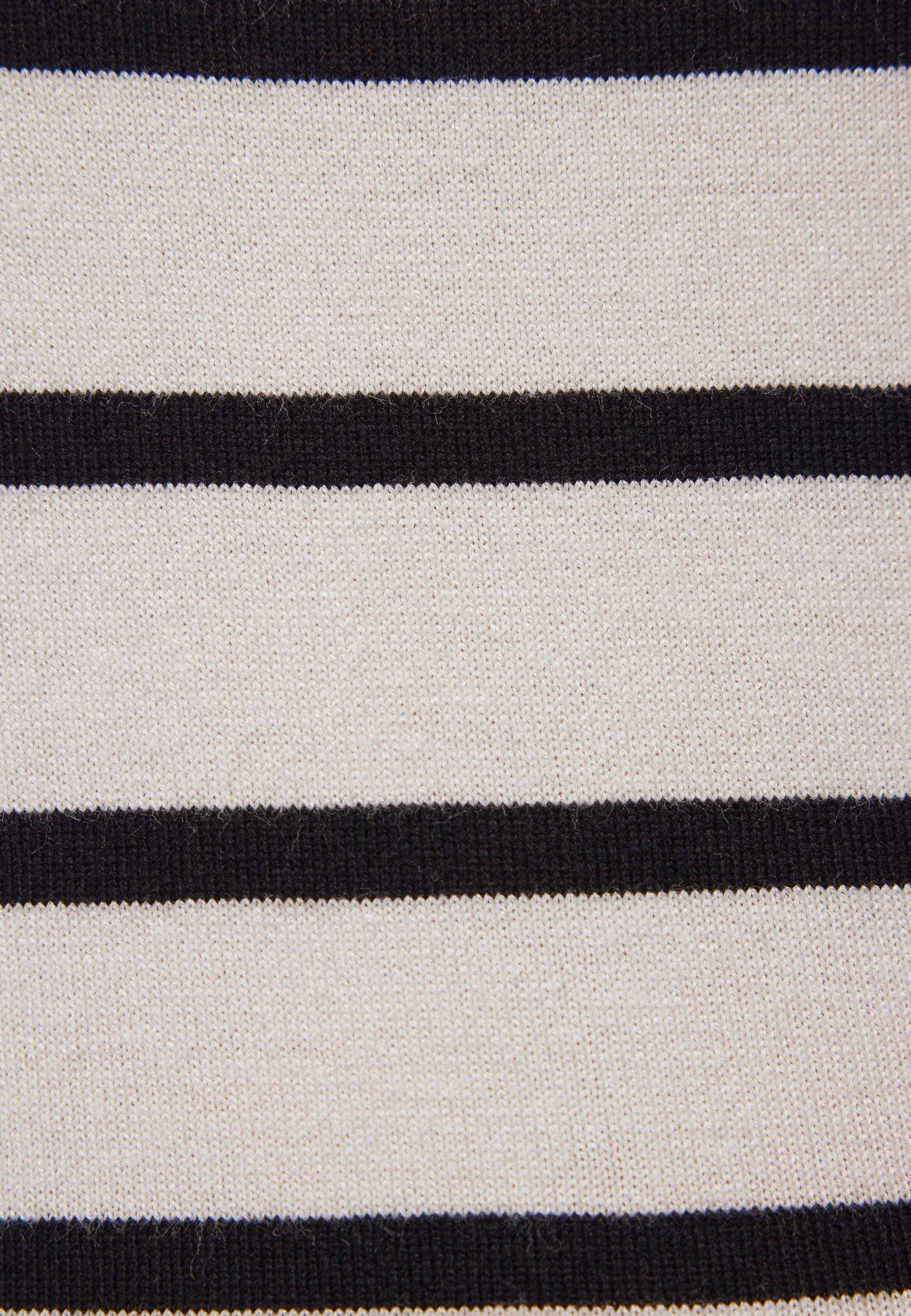 Crew Neck Sweater in Black Stripe Pullover Mavi