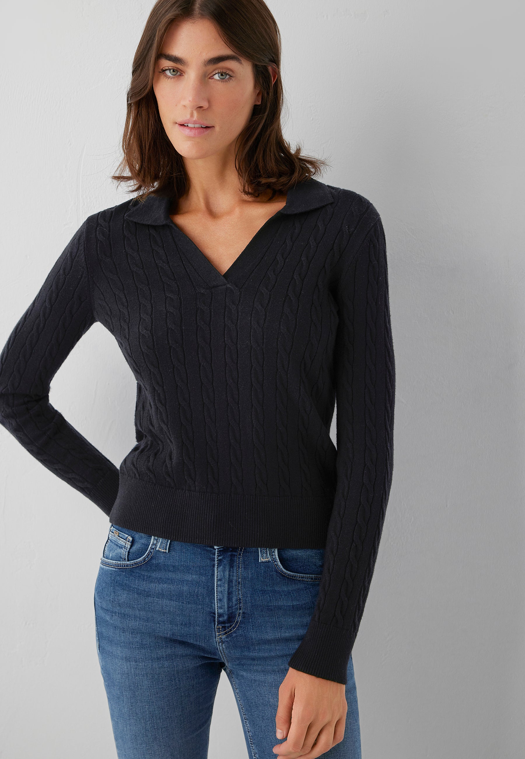 Pullover Polo in Black Pullover Mavi