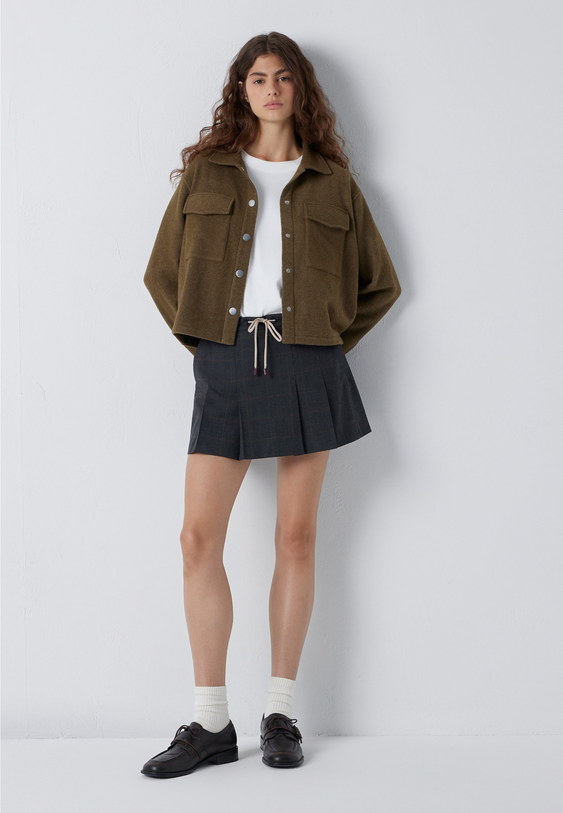 Jacke Button in Dark Olive Jacken Mavi