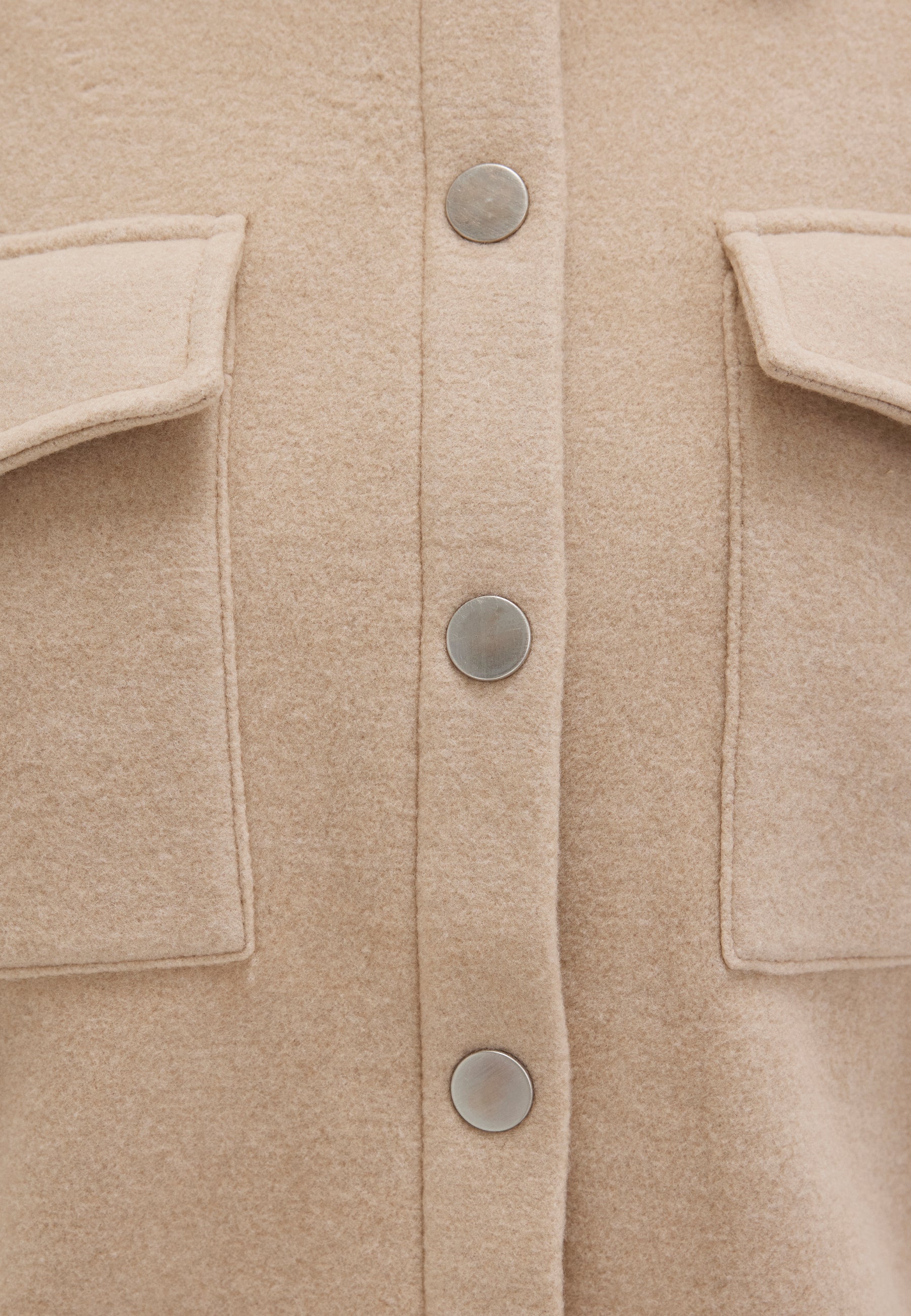 Button Sweatshirt in Cobblestone Melange Jacken Mavi