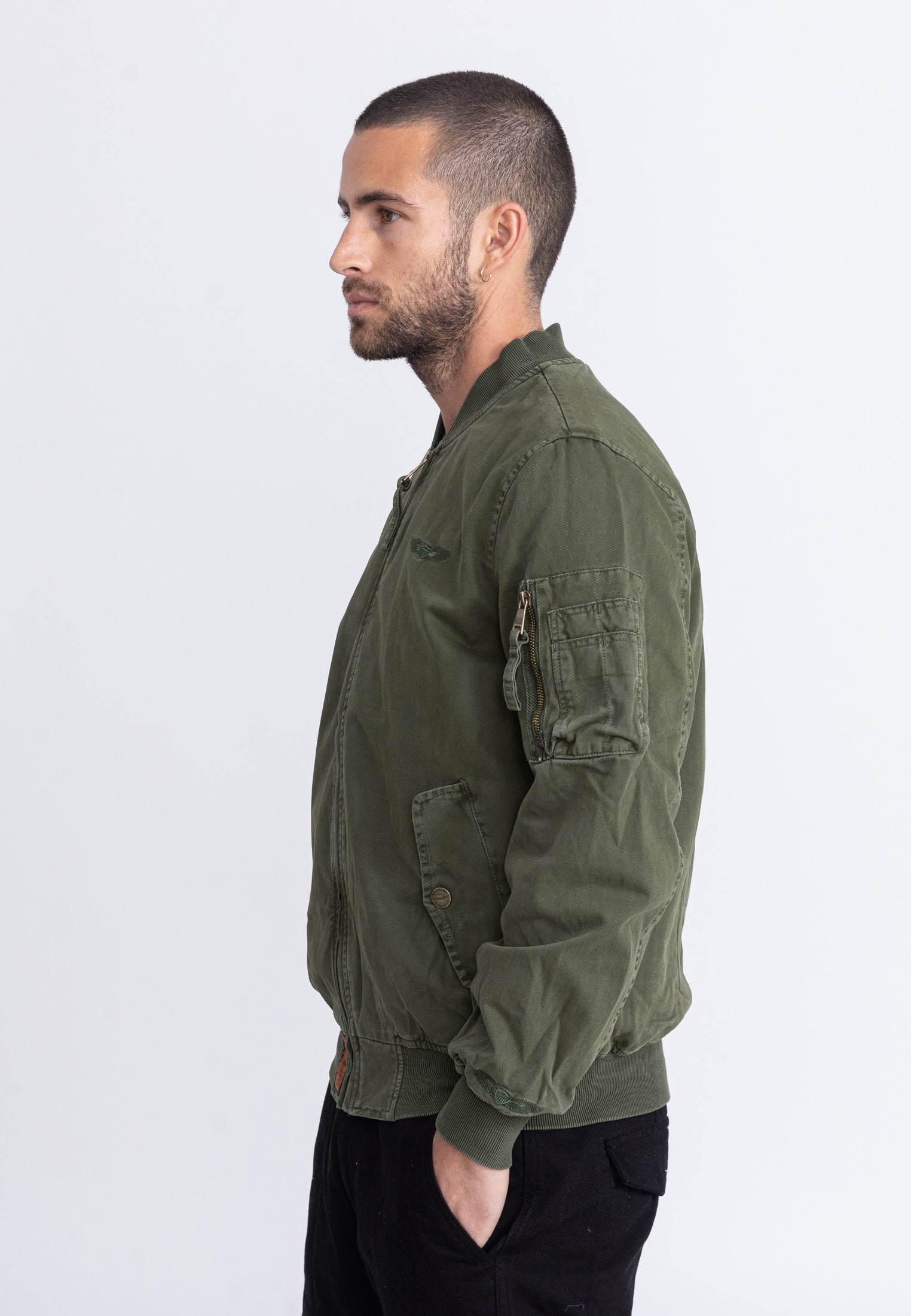 Mac M Bomberjacke in Kaki Jacken Bombers Original