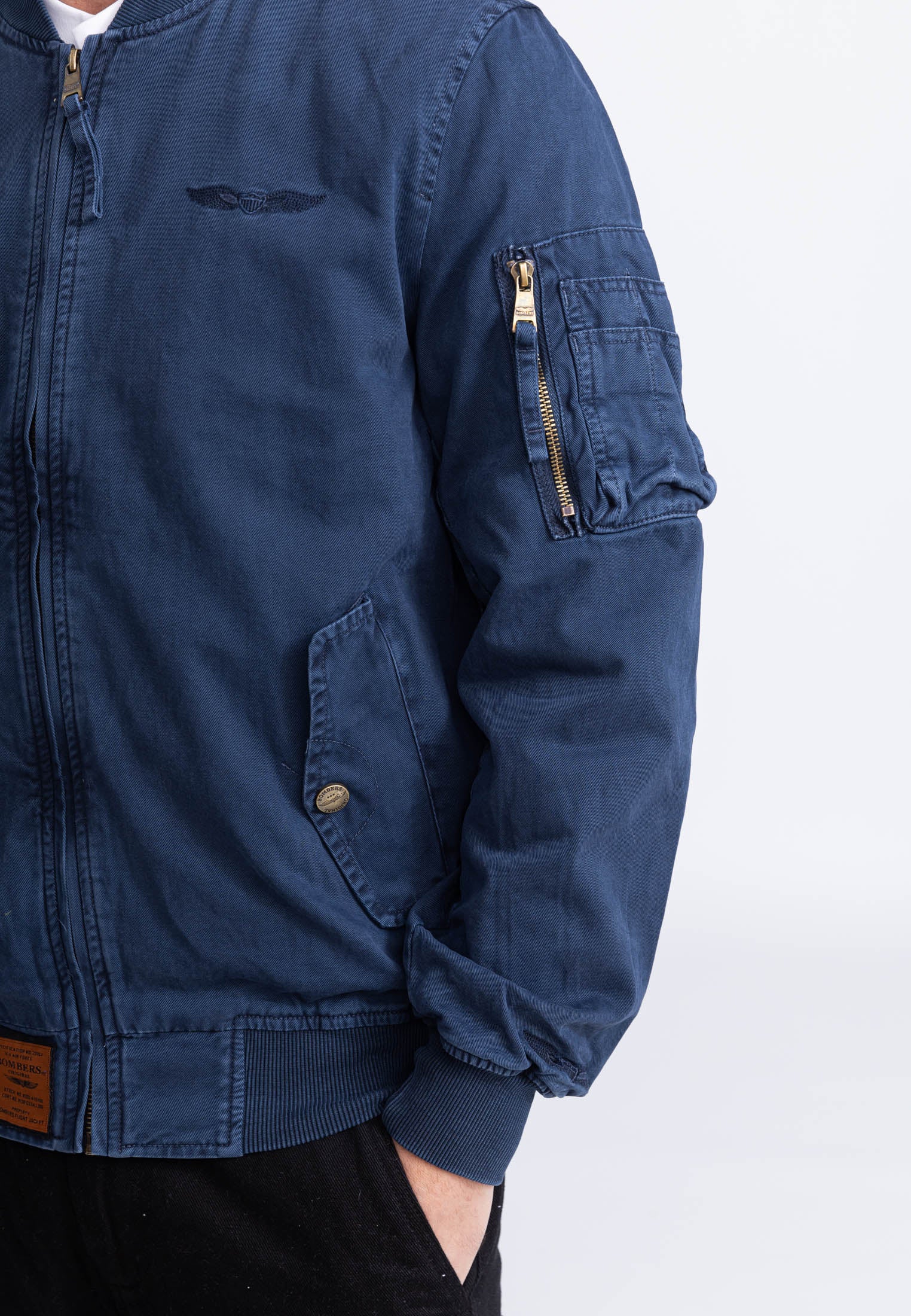 Mac M Bomberjacke in Navy Jacken Bombers Original
