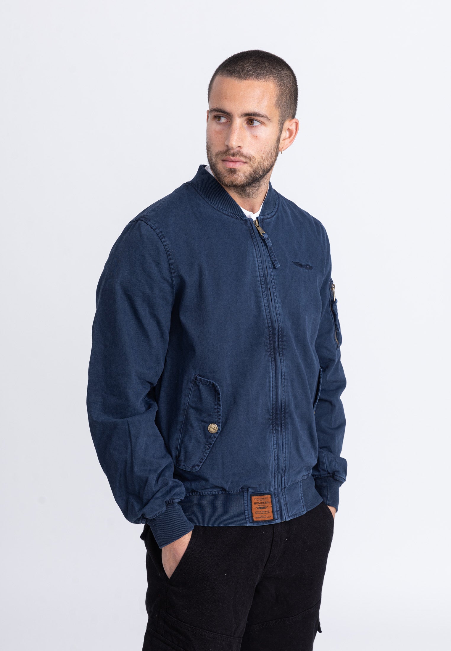 Mac M Bomberjacke in Navy Jacken Bombers Original
