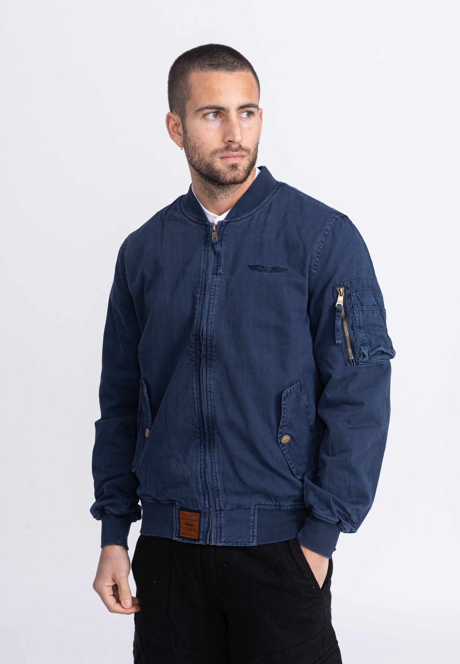 Mac M Bomberjacke in Navy Jacken Bombers Original