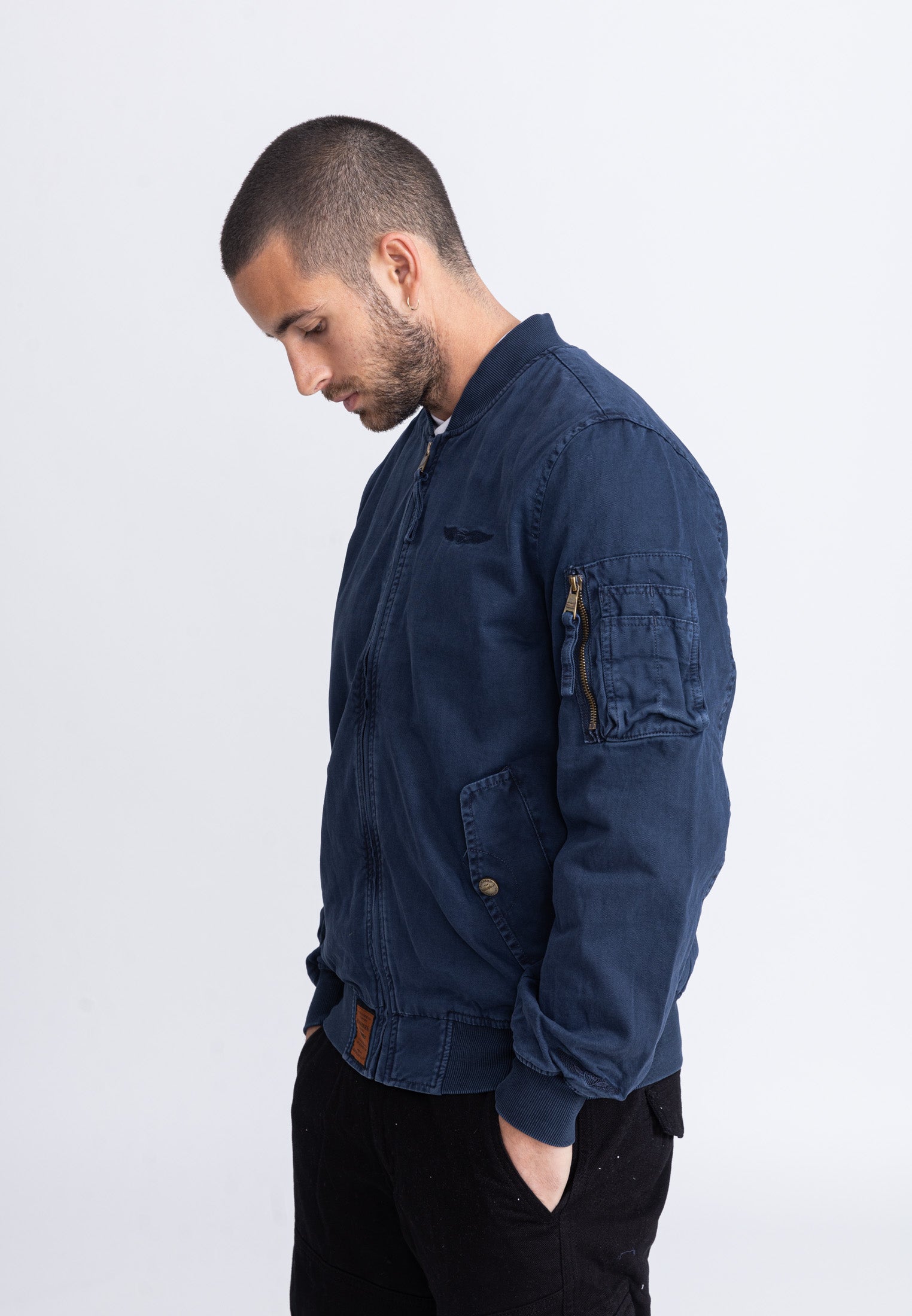 Mac M Bomberjacke in Navy Jacken Bombers Original