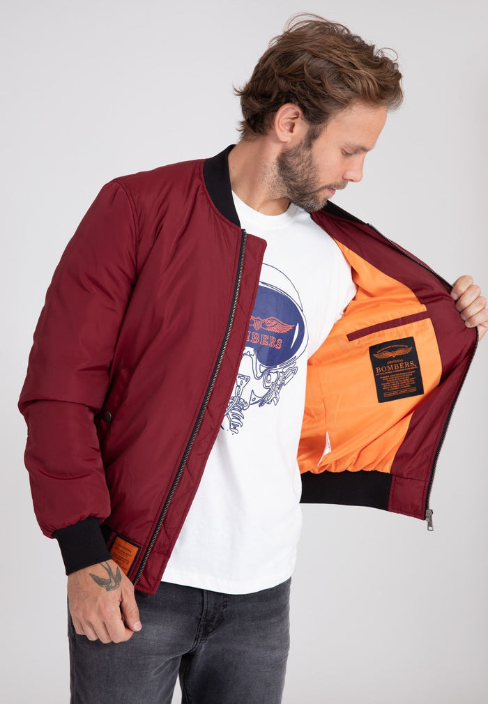Max M Bomberjacke in Burgundy Jacken Bombers Original