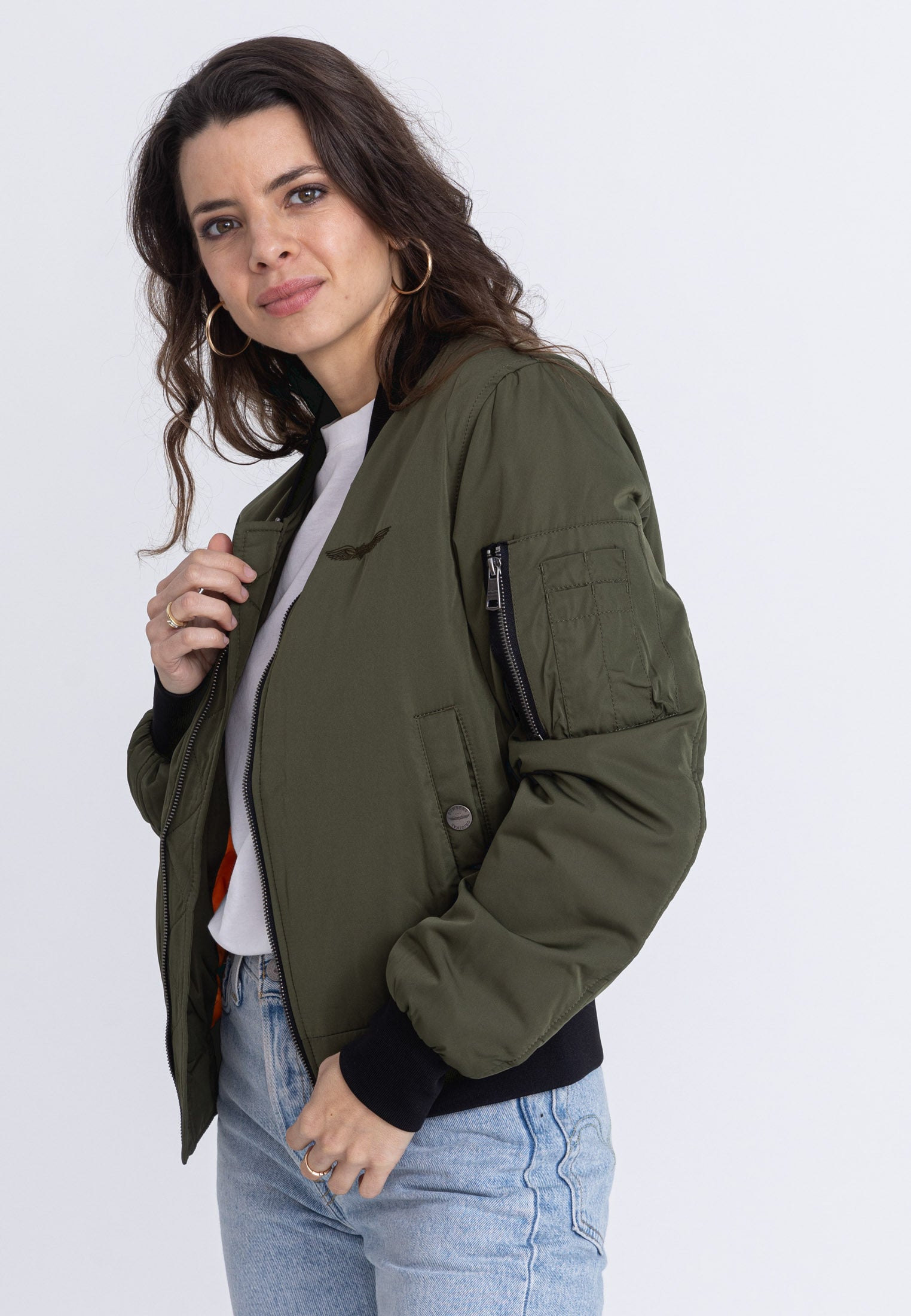 Max W Bomberjacke in Kaki Jacken Bombers Original