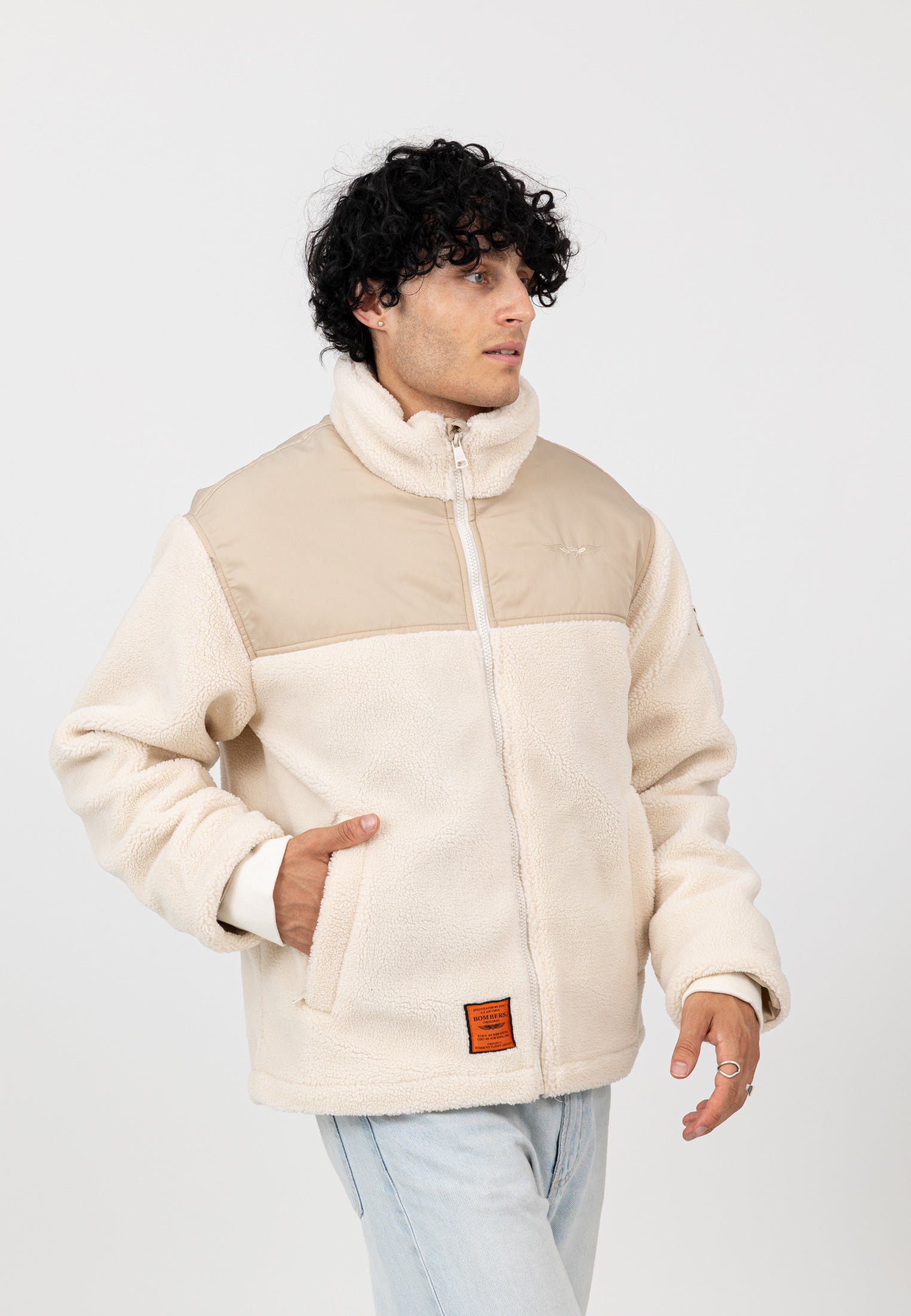 Moncton-M in Cream Jacken Bombers Original