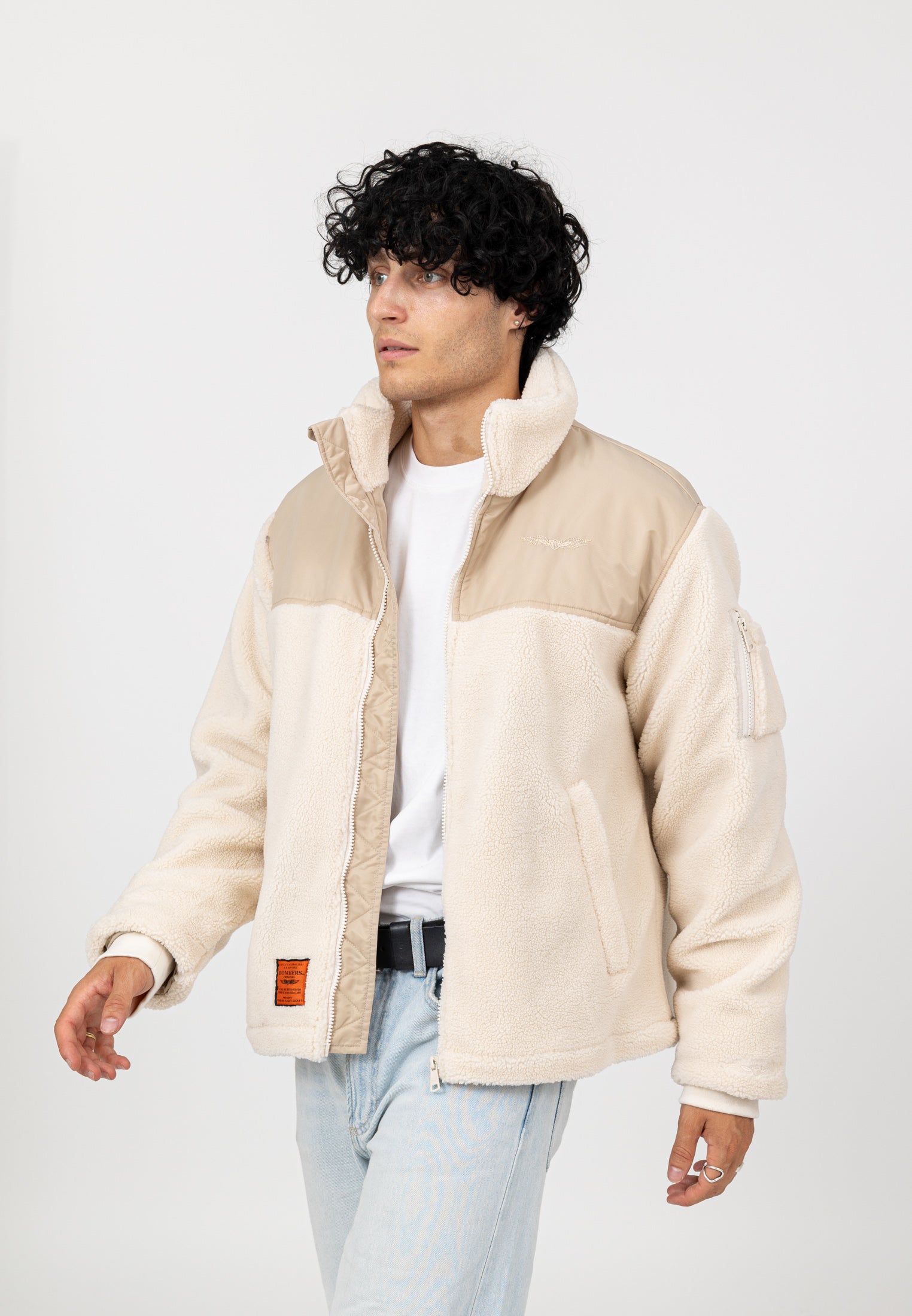 Moncton-M in Cream Jacken Bombers Original