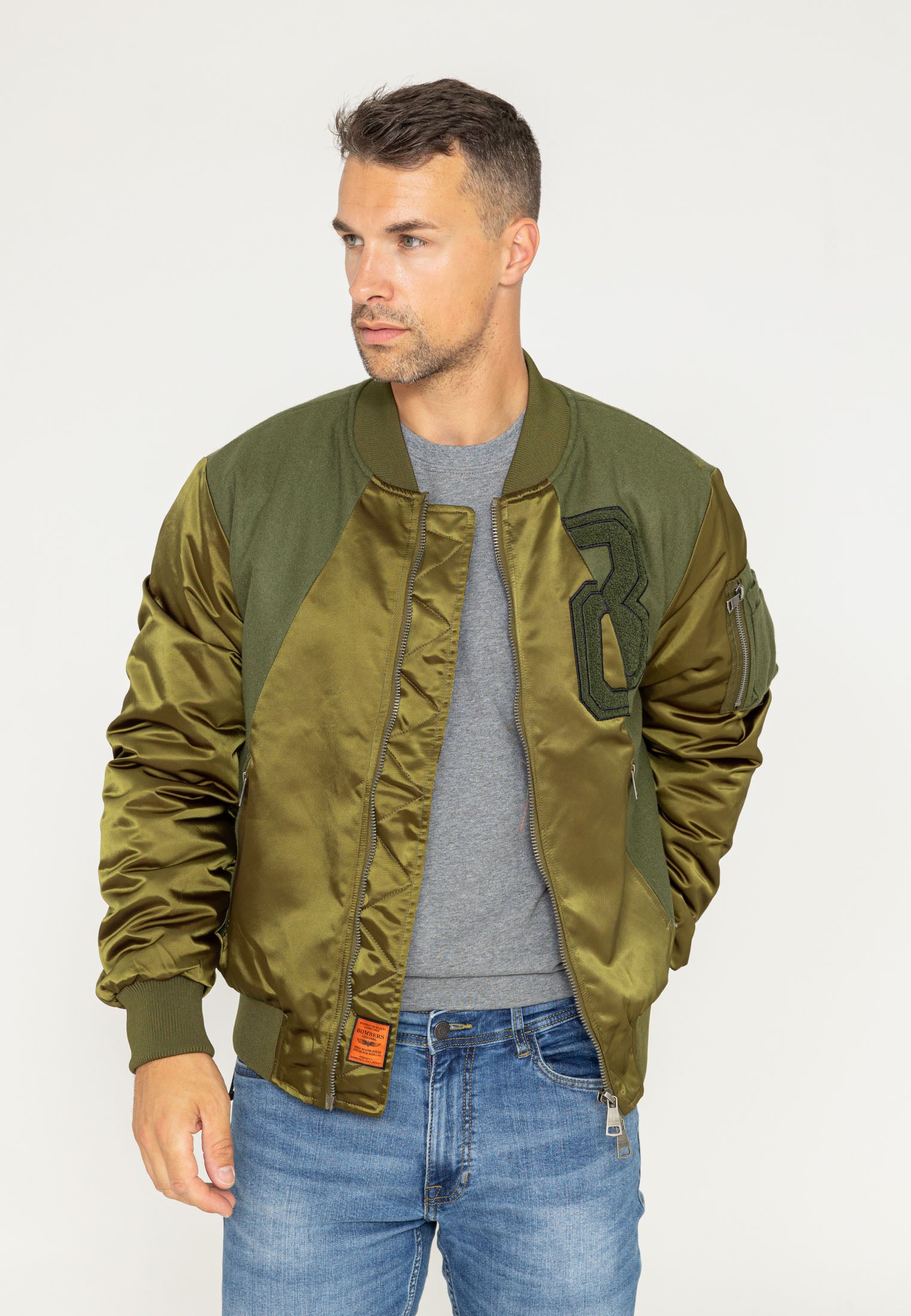 Nabari U Bomberjacke in Kaki Jacken Bombers Original