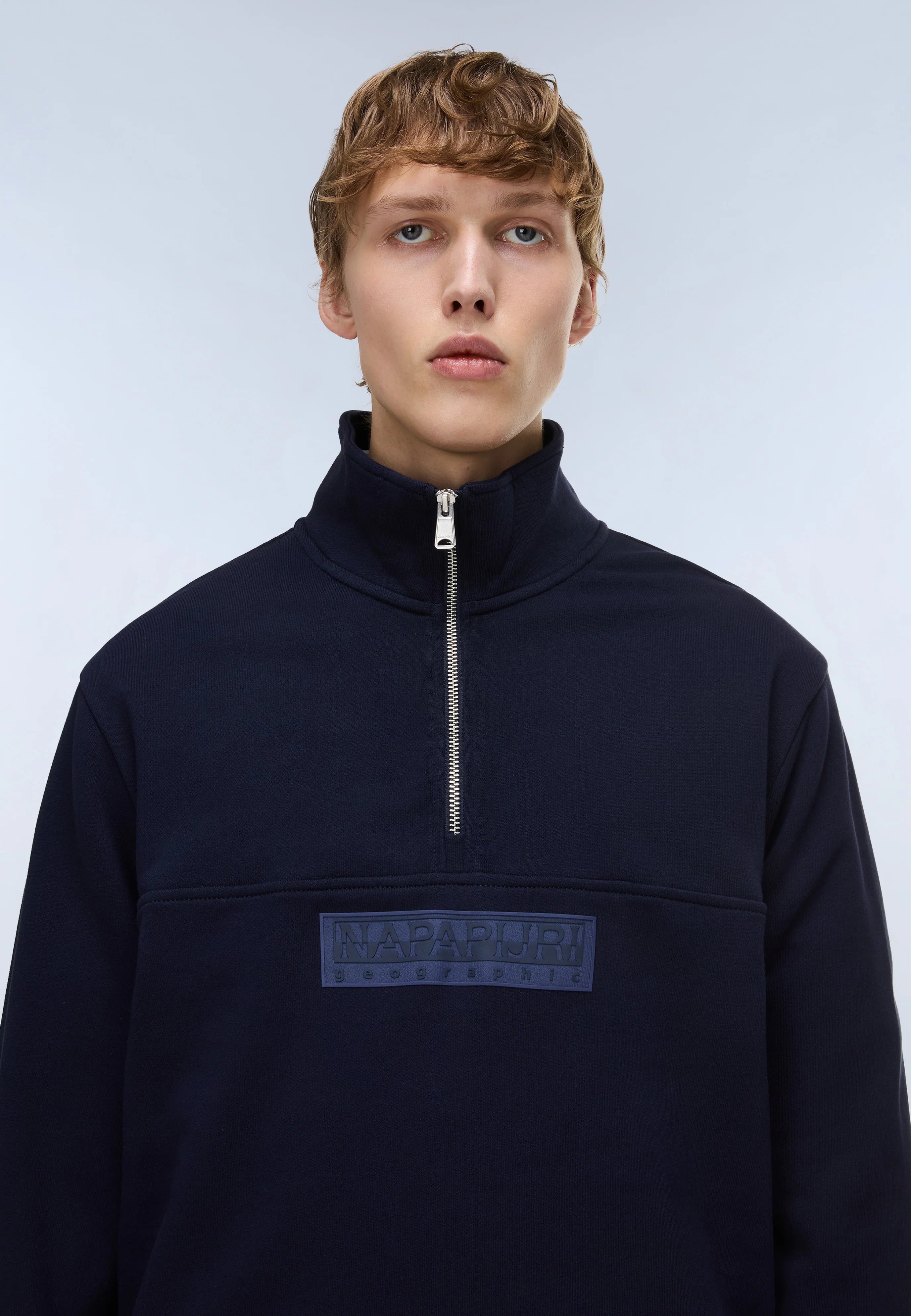 Sweatshirt B-BOX LOGO HZ in Blu Marine Sweatshirts Napapijri