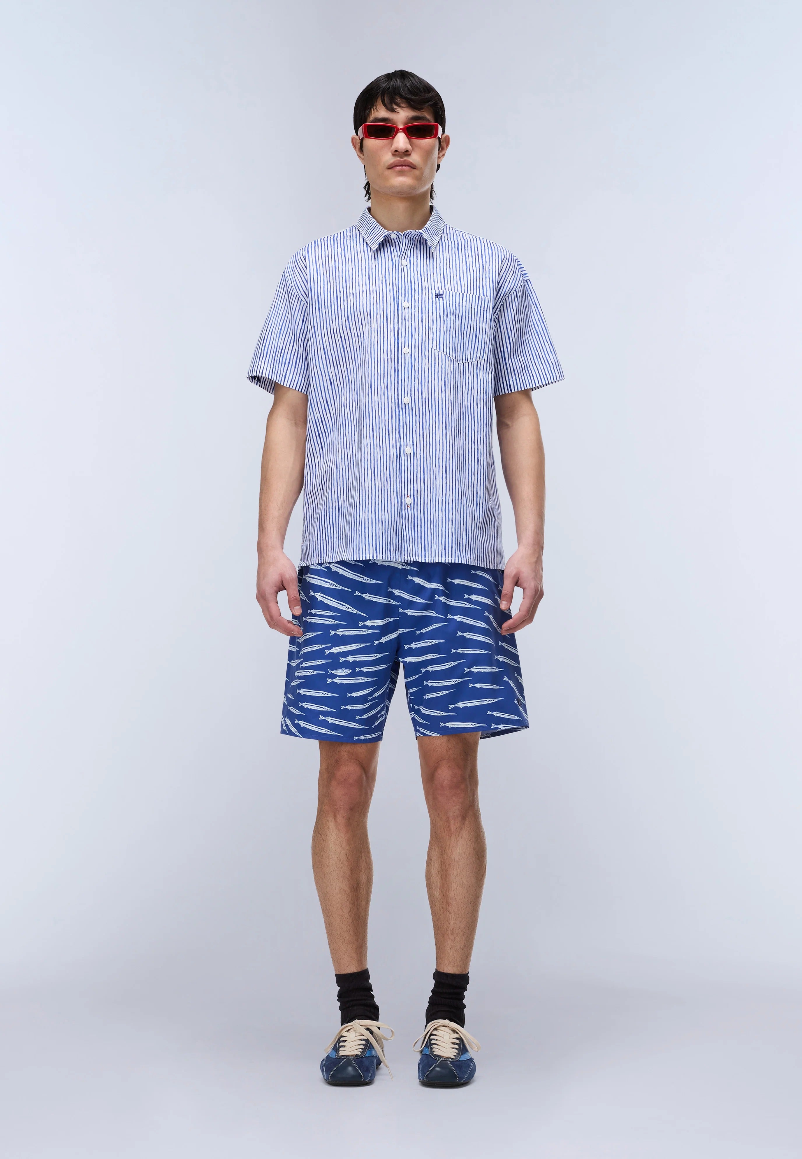 Kurzarmhemd G-ELIOR SS in AOP Stripe Hemden Napapijri