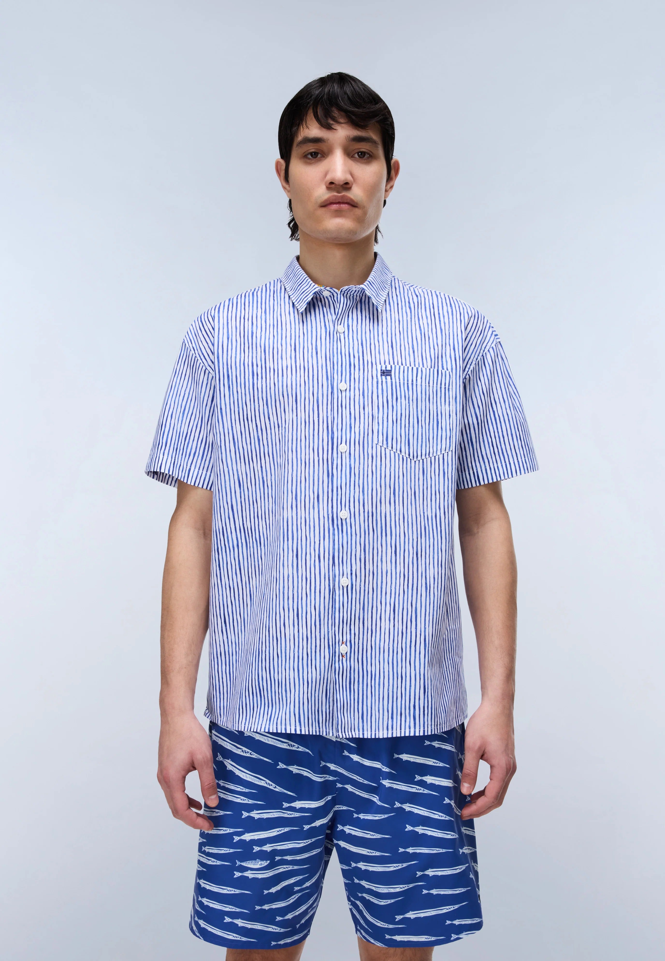 Kurzarmhemd G-ELIOR SS in AOP Stripe Hemden Napapijri