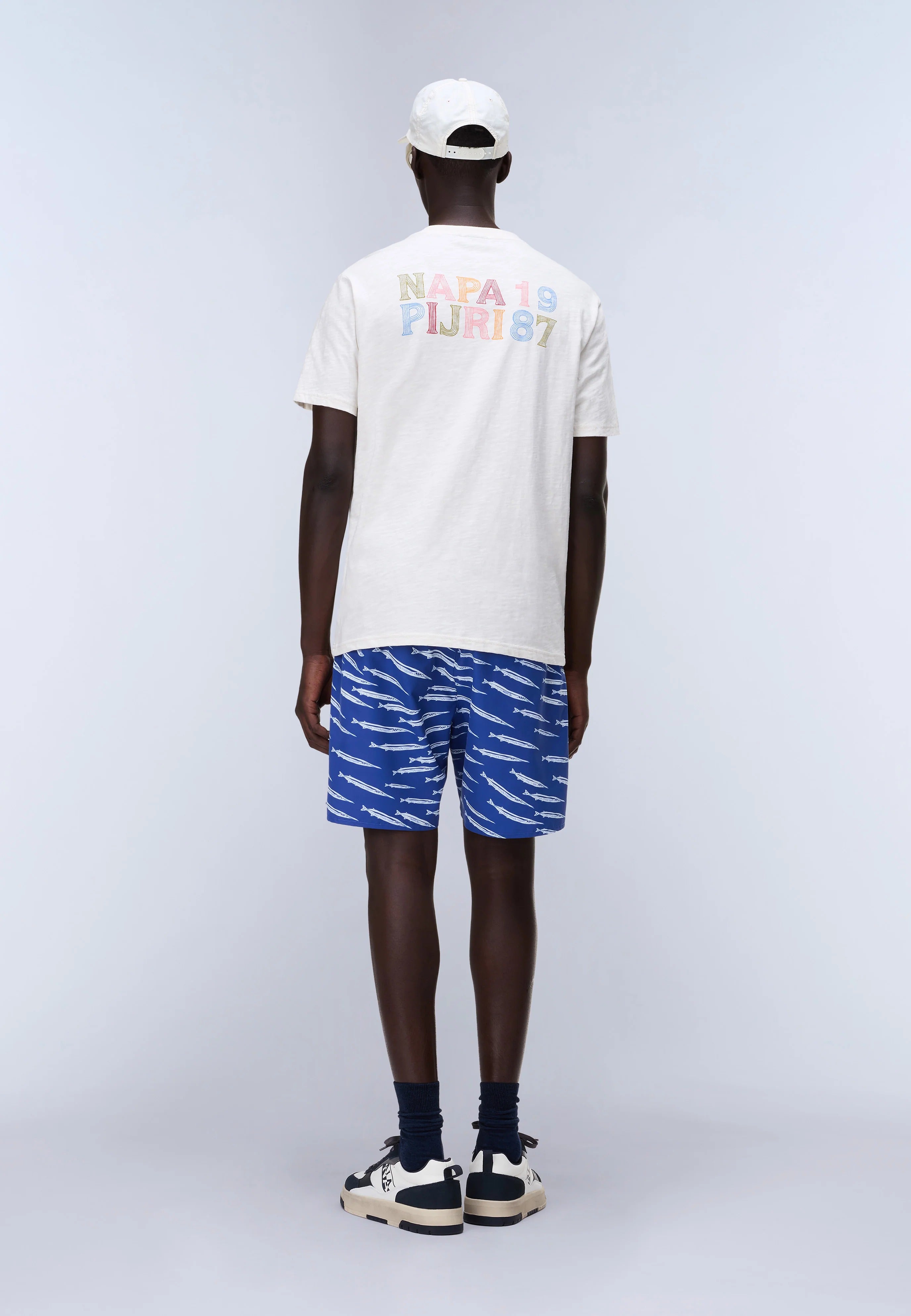 T-Shirt S-ELIOR SS in White Whisper T-Shirts Napapijri