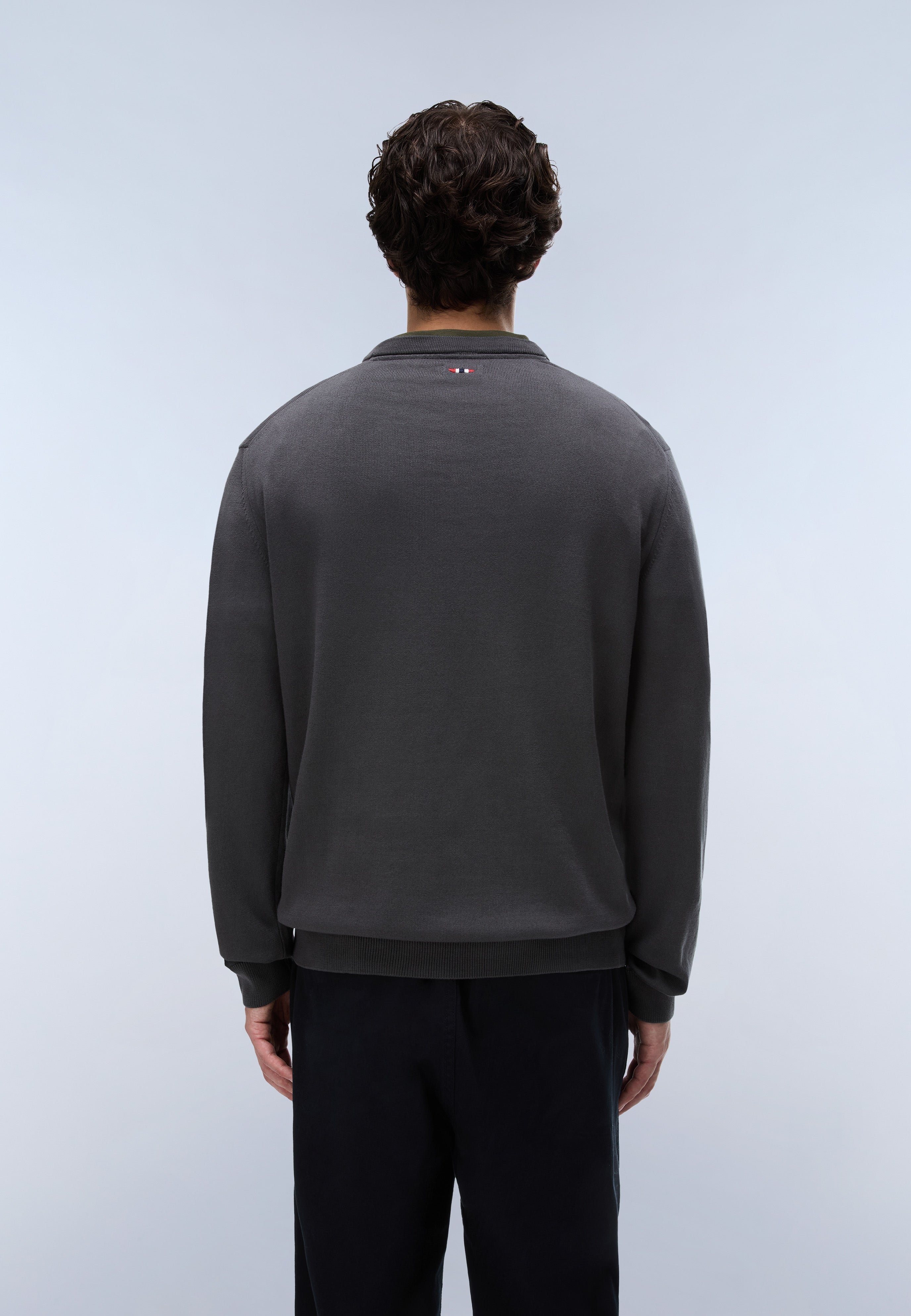 Pullover DROZ 5 in Dark Grey Solid Pullover Napapijri
