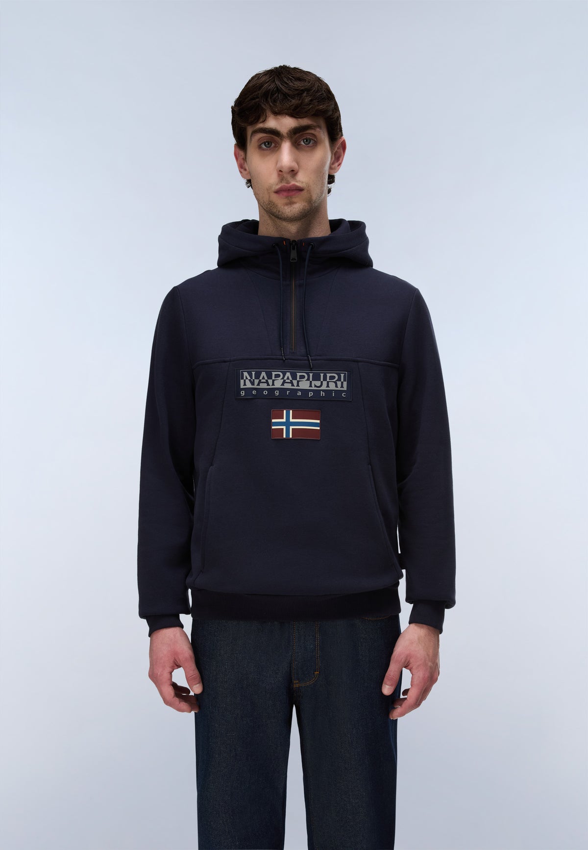 Kapuzenpullover BURGEE HZH 2.0 in Blu Marine Kapuzenpullover Napapijri