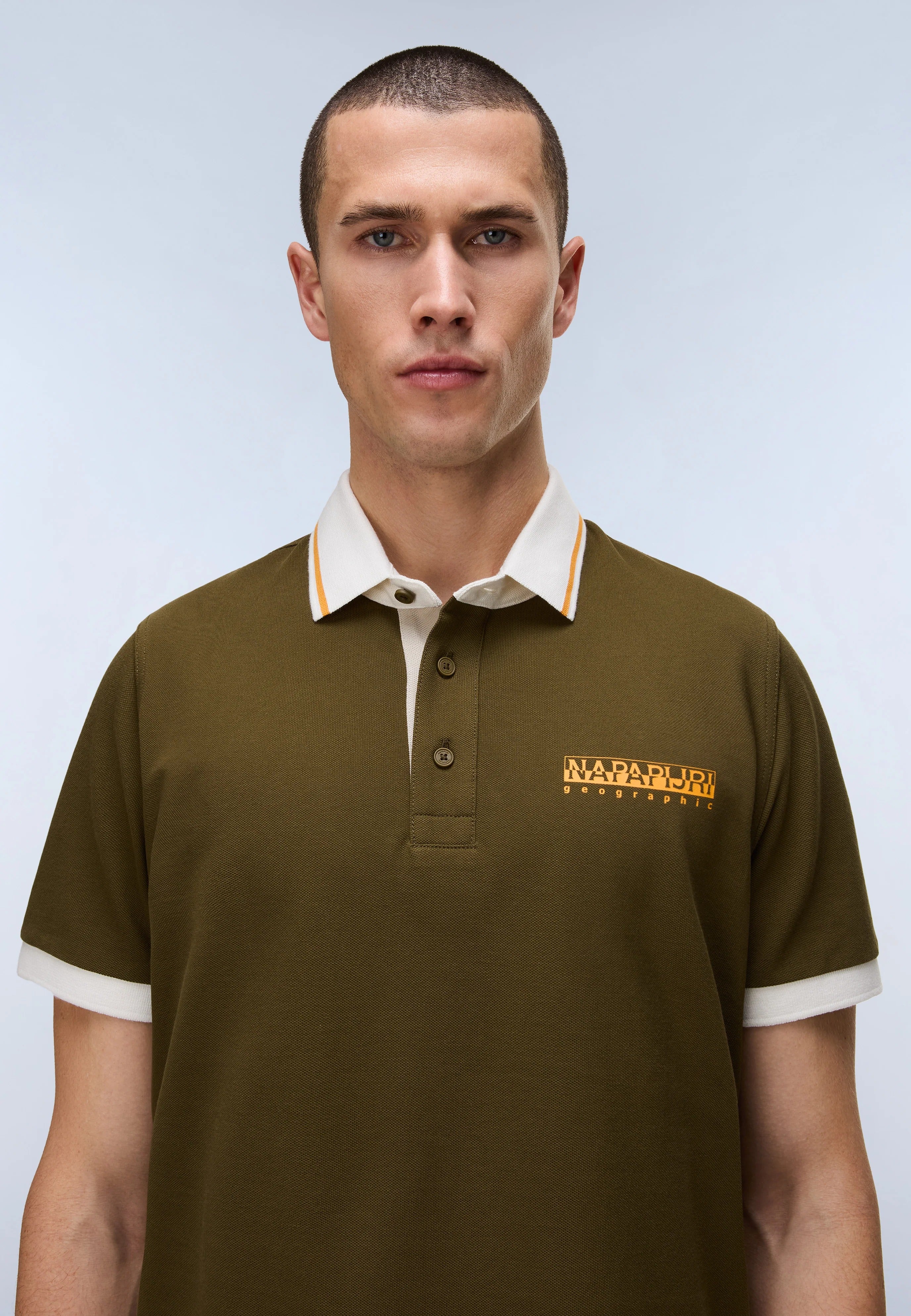 Polo E-ZERI SS in Dark Olive T-Shirts Napapijri