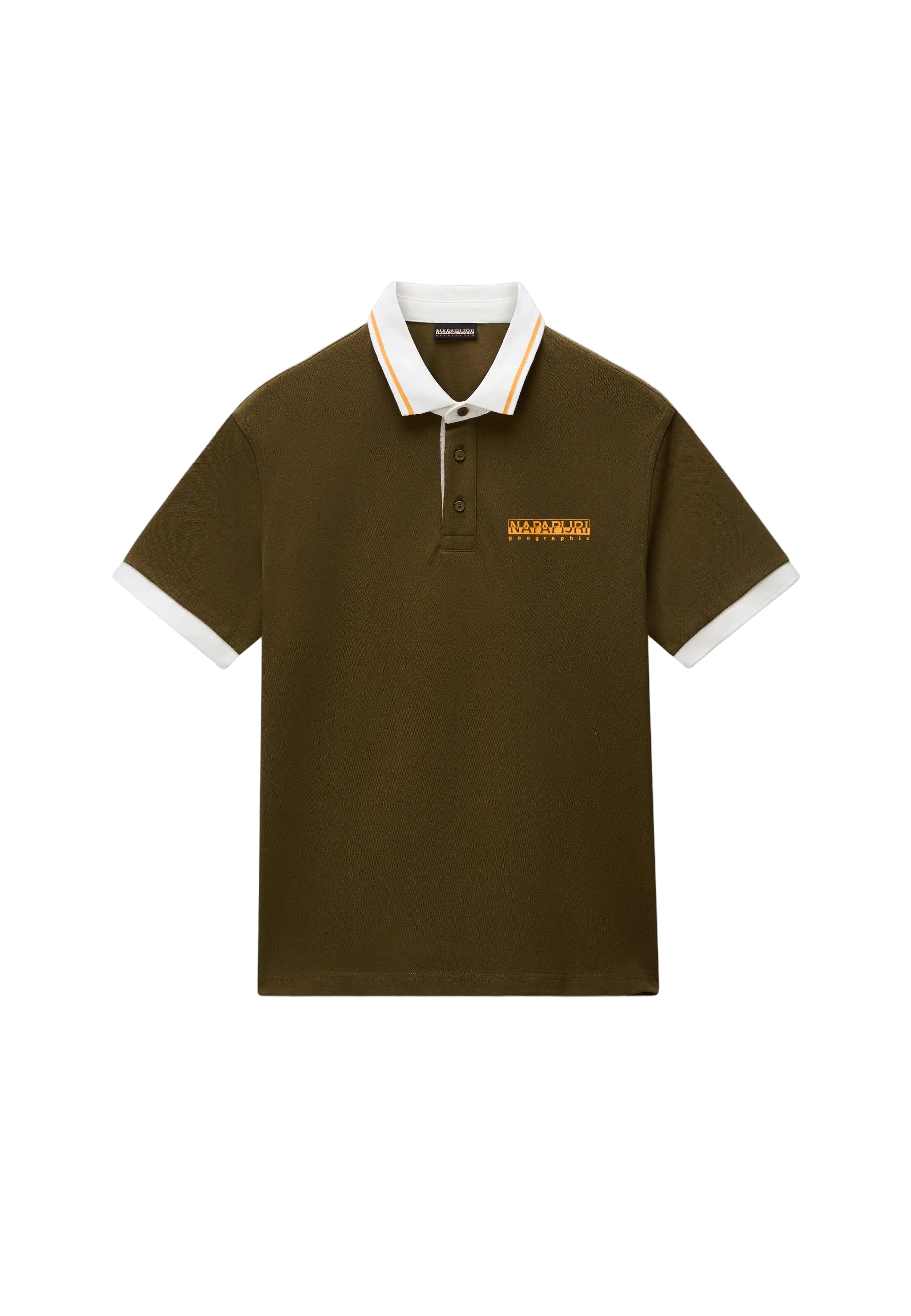 Polo E-ZERI SS in Dark Olive T-Shirts Napapijri