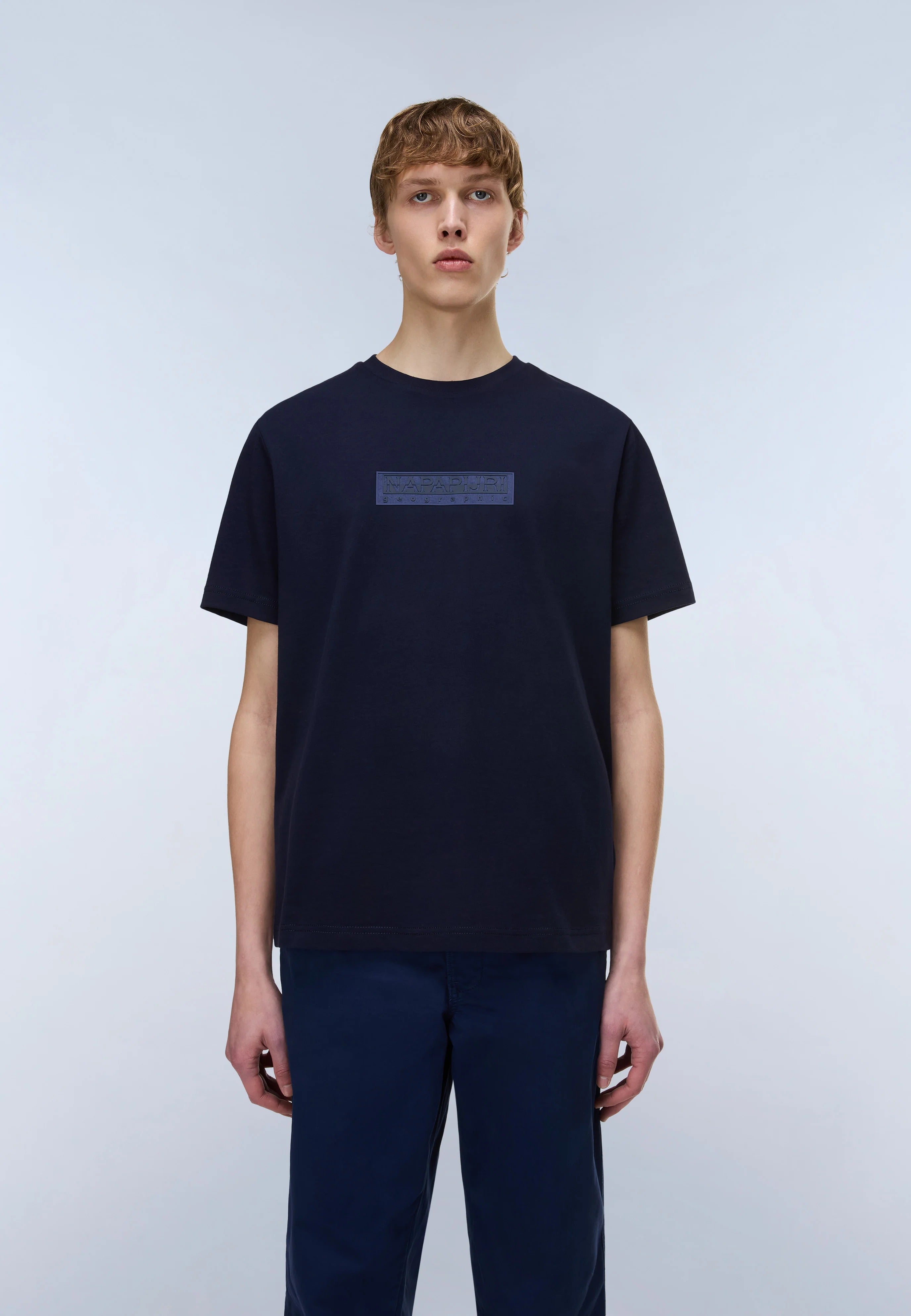 T-Shirt S-BOX LOGO SS 1 in Blu Marine T-Shirts Napapijri