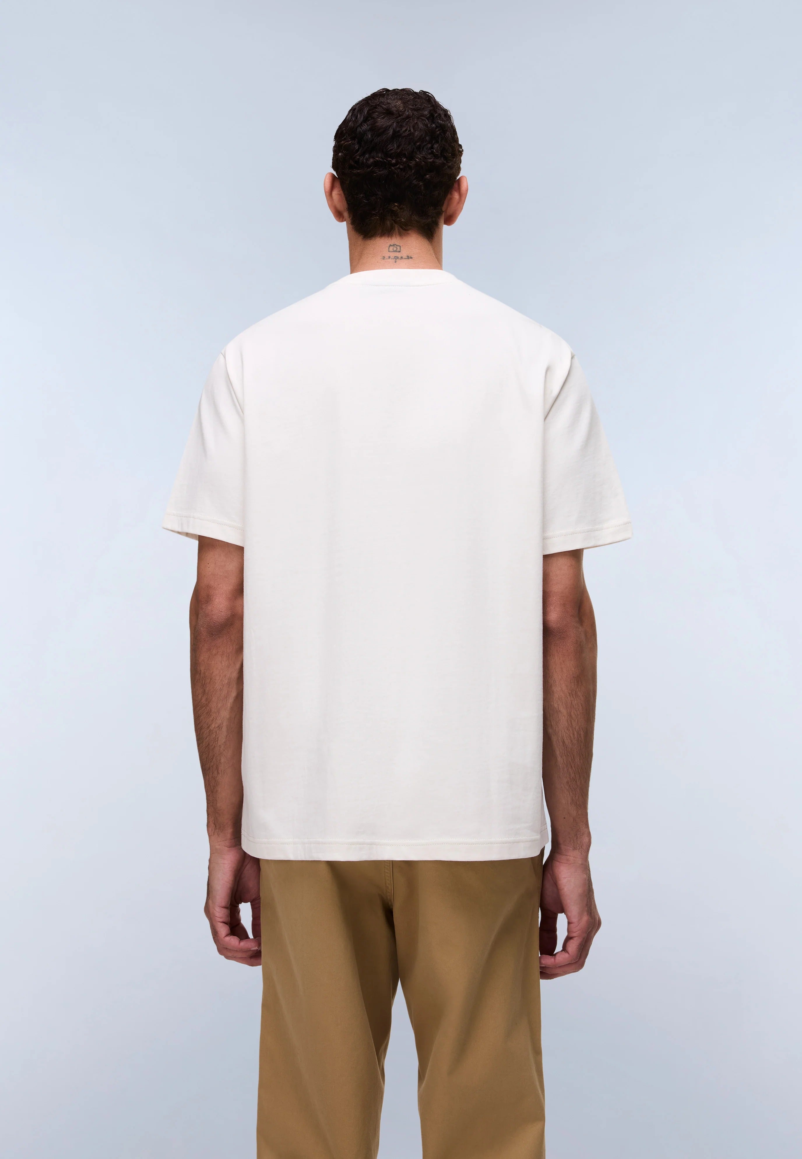T-Shirt S-BOX LOGO SS 1 in White Whisper T-Shirts Napapijri