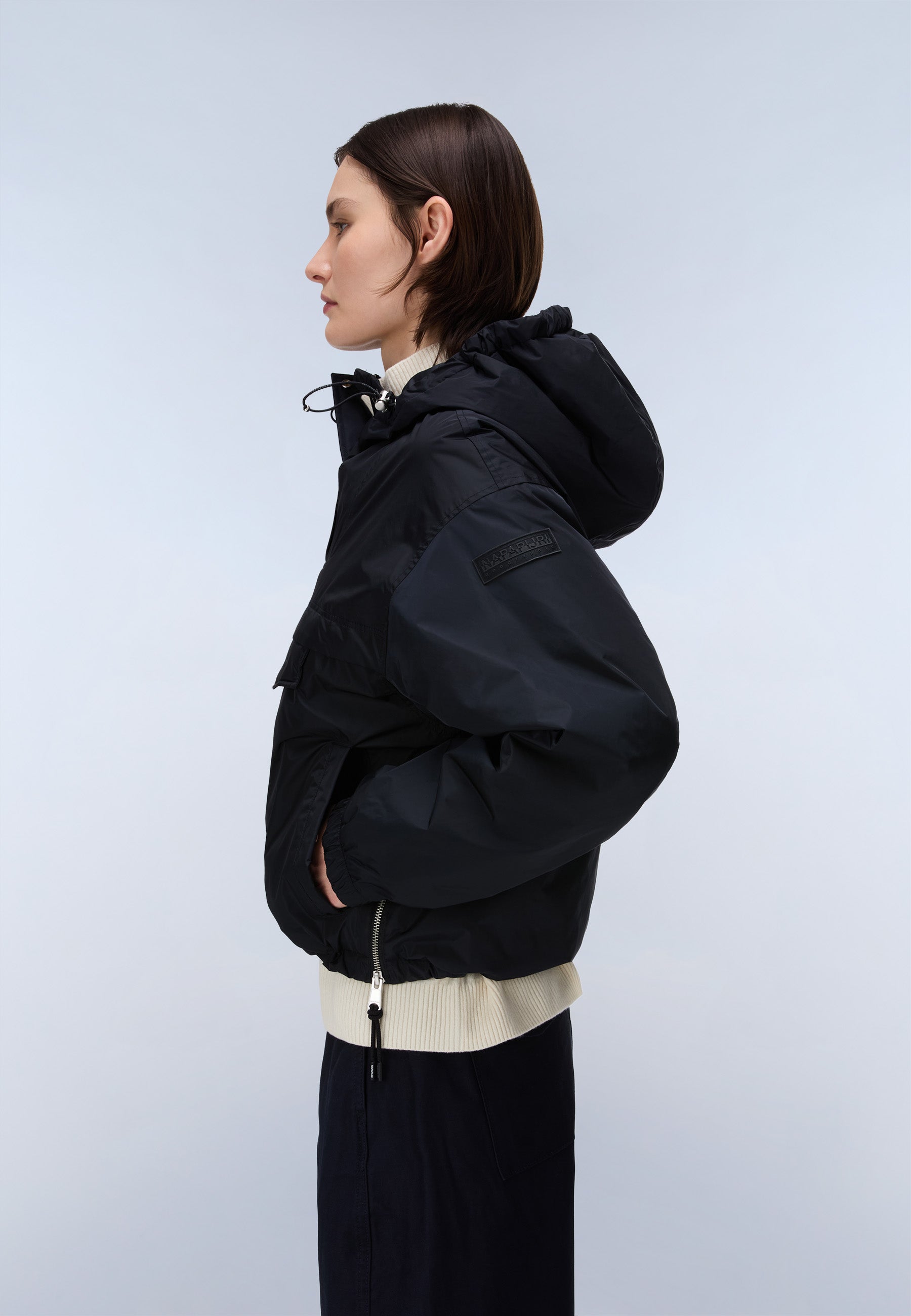 Anorakjacke RAINFOREST OPTIQUE W in Black Antracite Jacken Napapijri