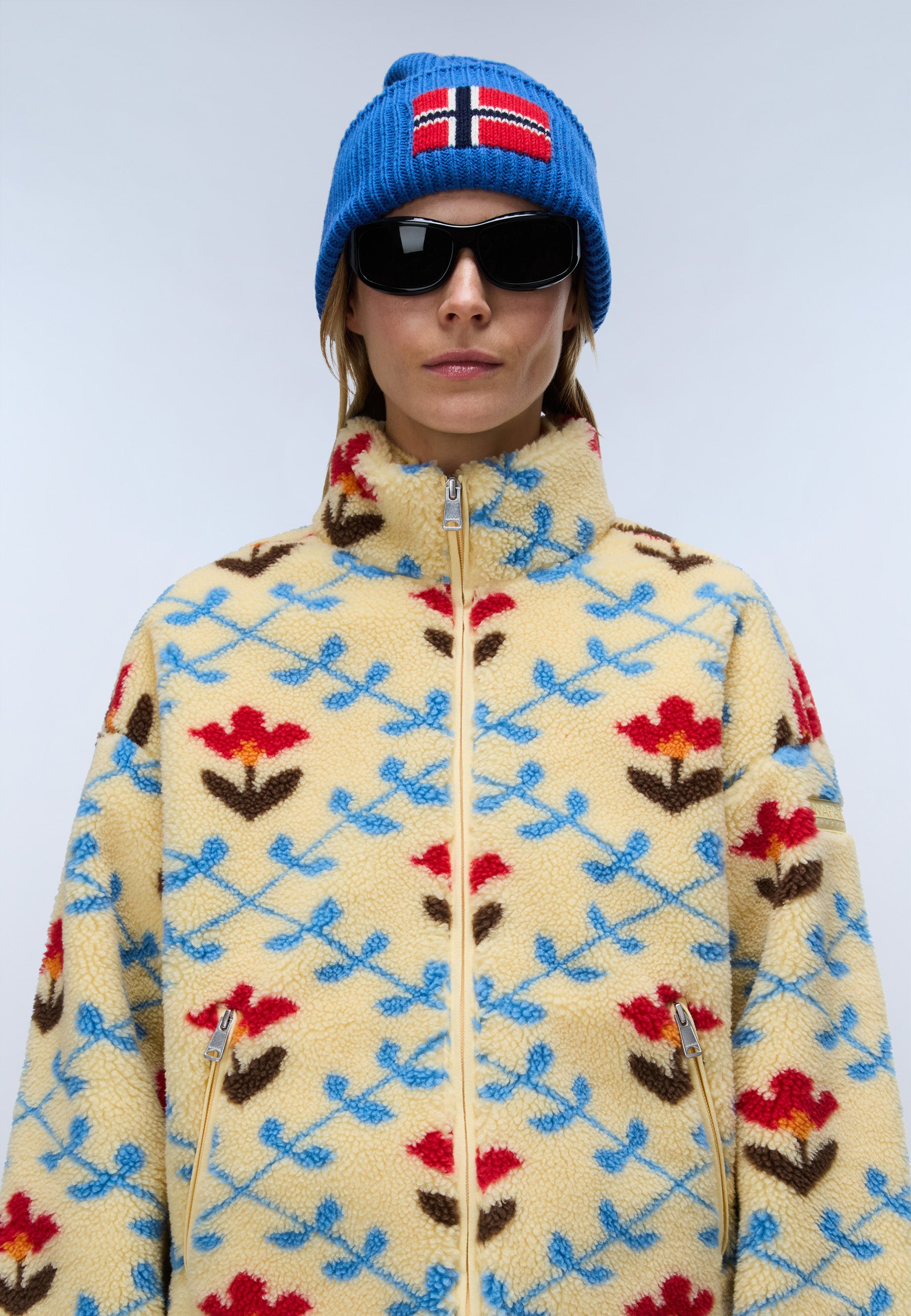 Fleecejacke T-SHIMA W in Aop Flower Fdu Jacken Napapijri