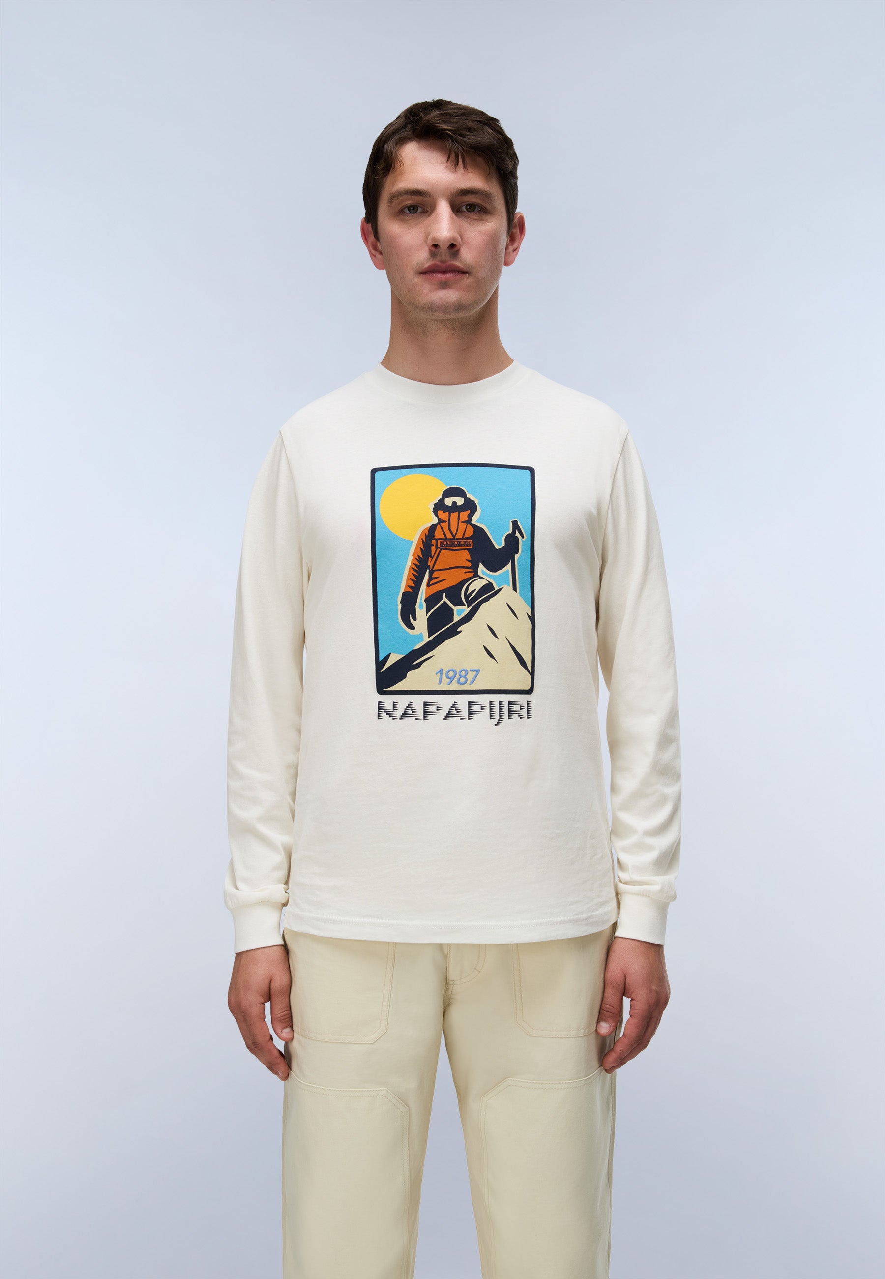 Langarmshirt S-TEE LS in White Whisper T-Shirts Napapijri
