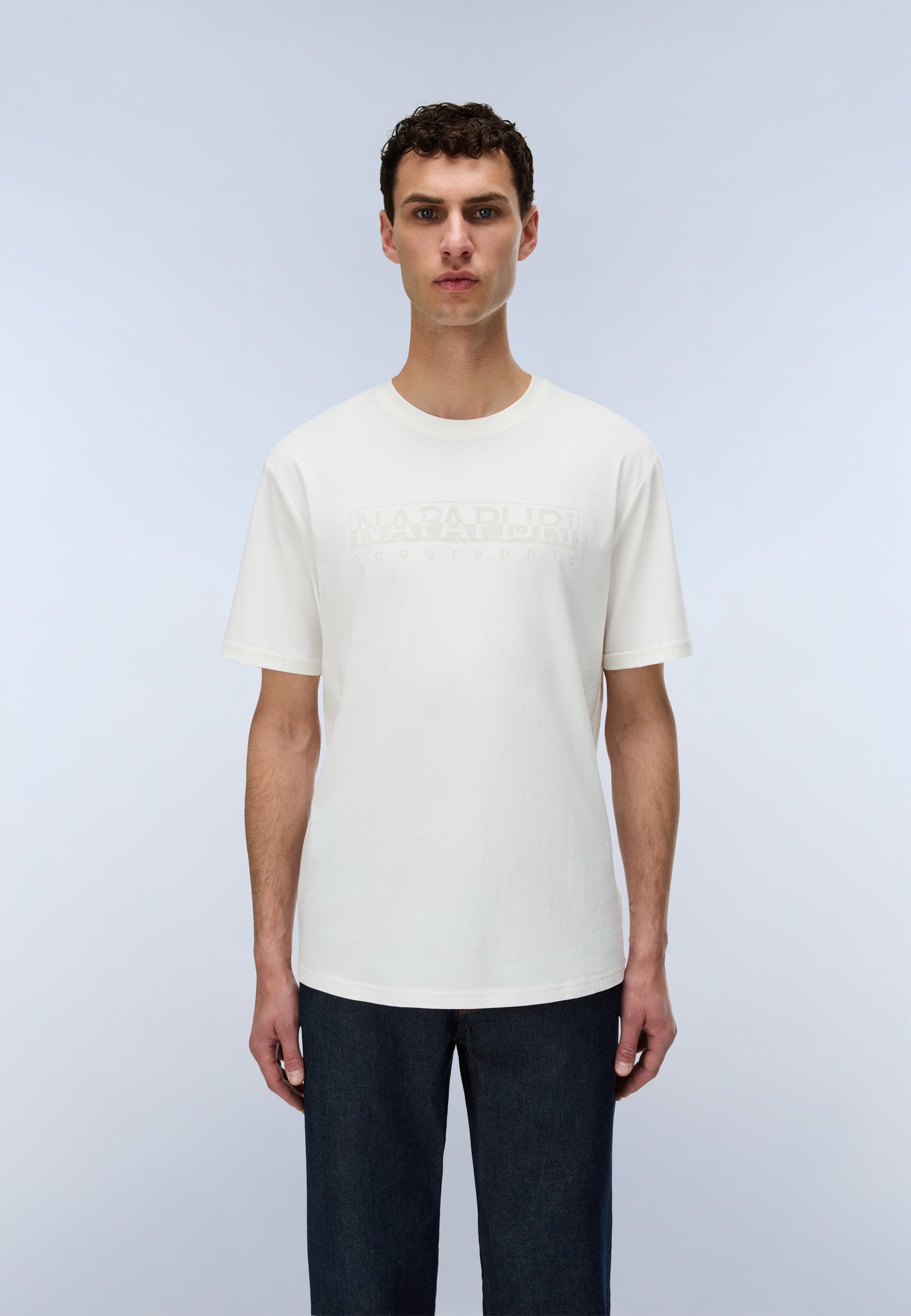 T-Shirt S-BOLLO SS 3 in White Heron T-Shirts Napapijri