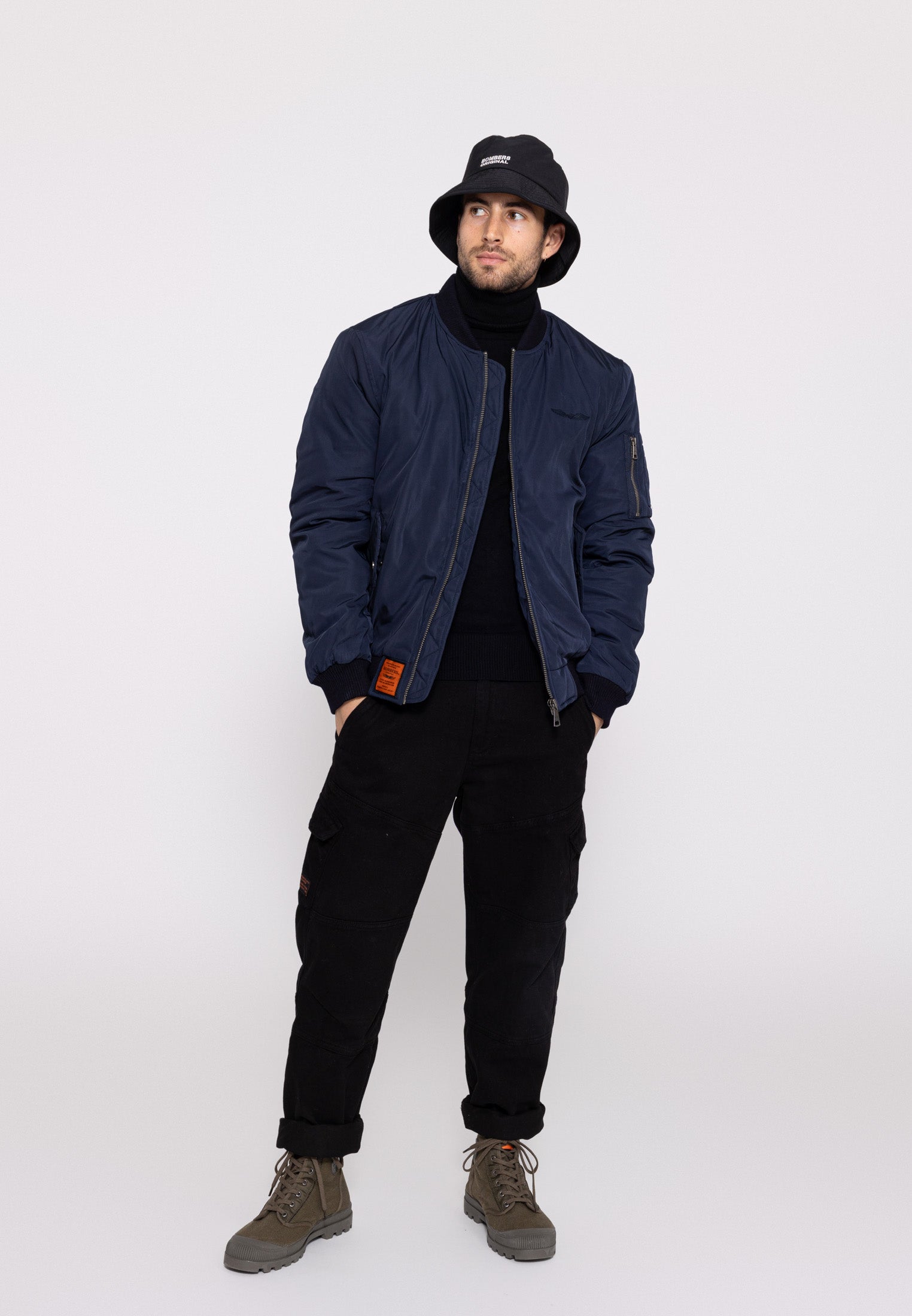 Original M Bomberjacke in Navy Jacken Bombers Original