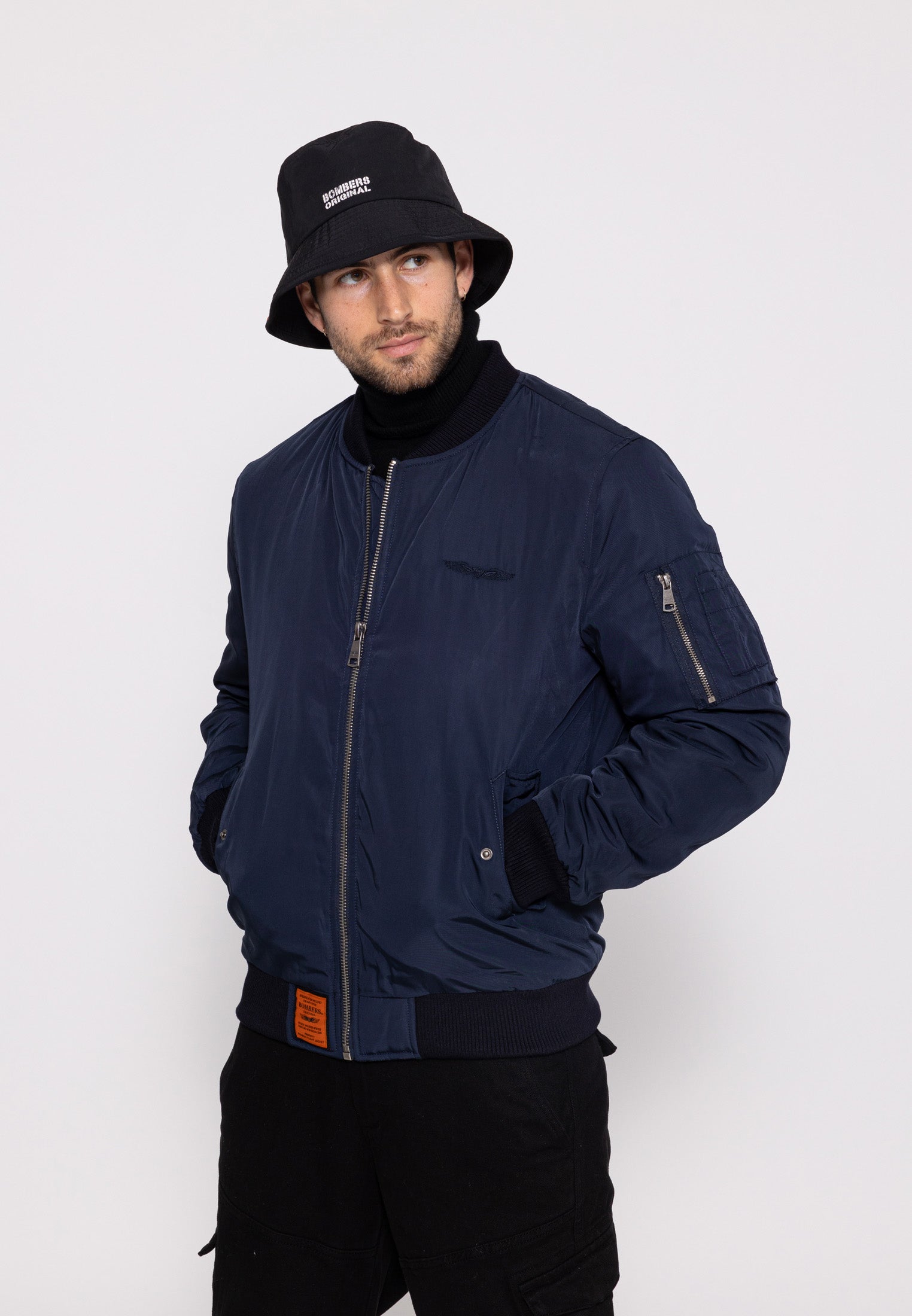 Original M Bomberjacke in Navy Jacken Bombers Original