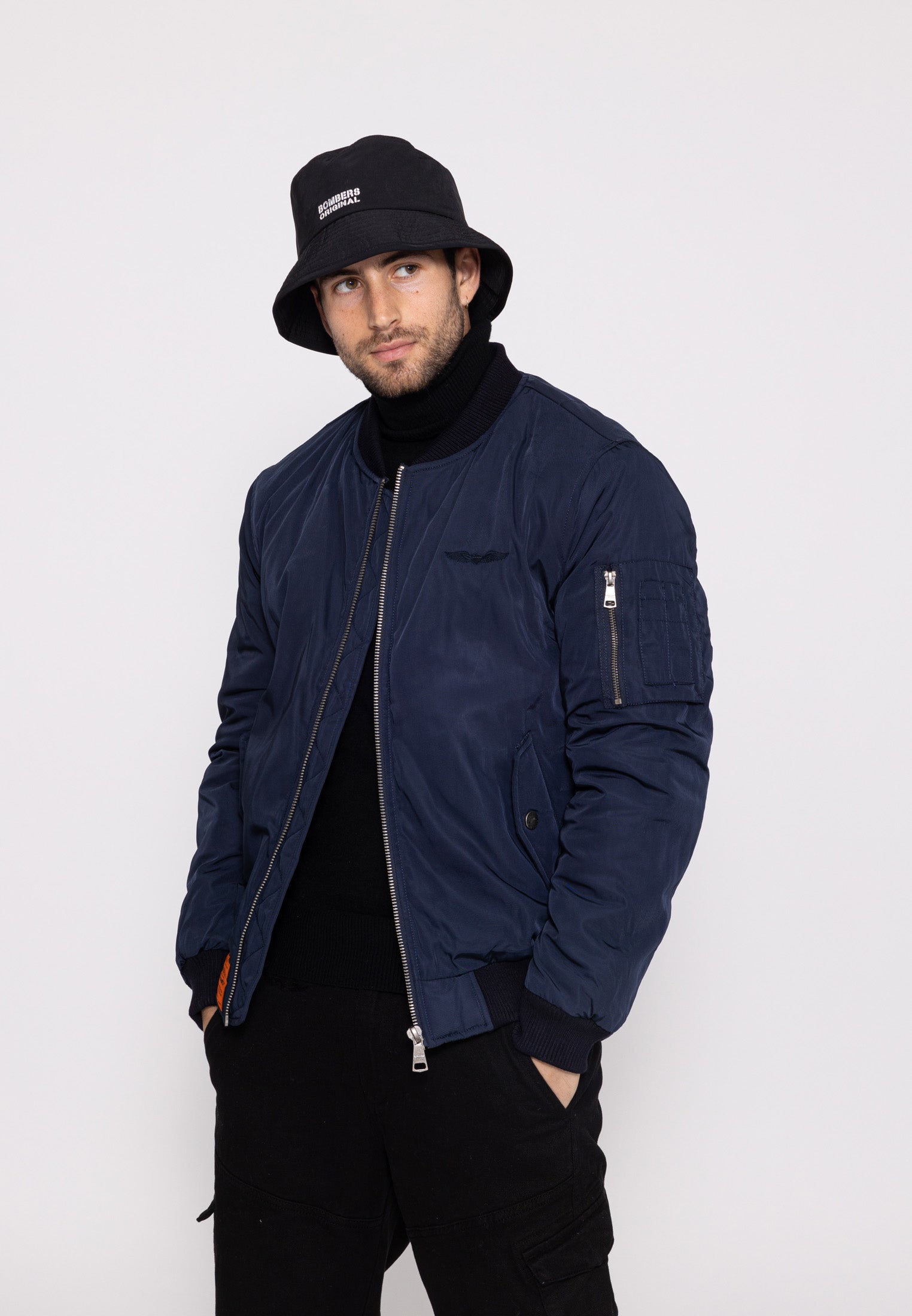 Original M Bomberjacke in Navy Jacken Bombers Original