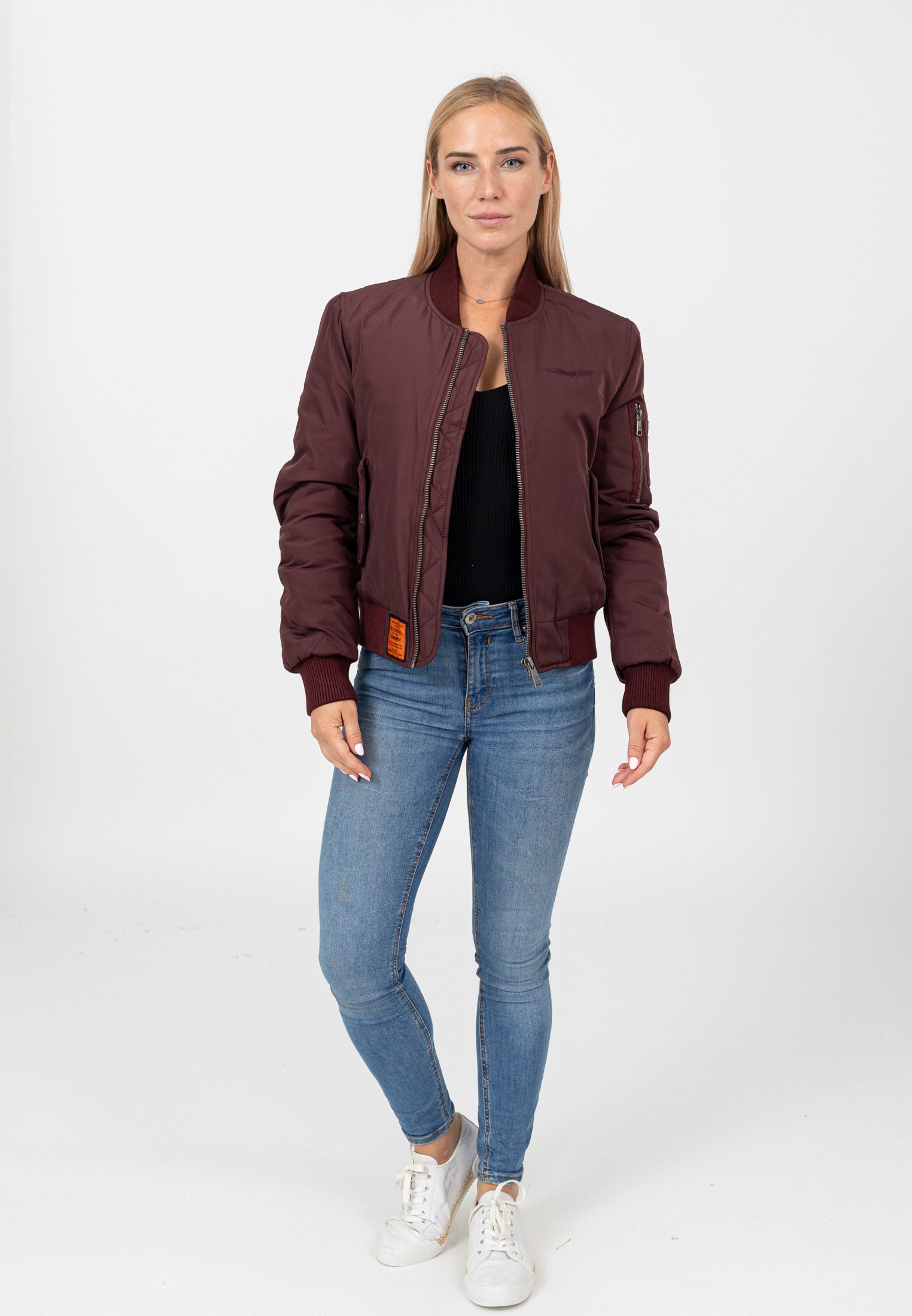 Original-W in Burgundy Jacken Bombers Original