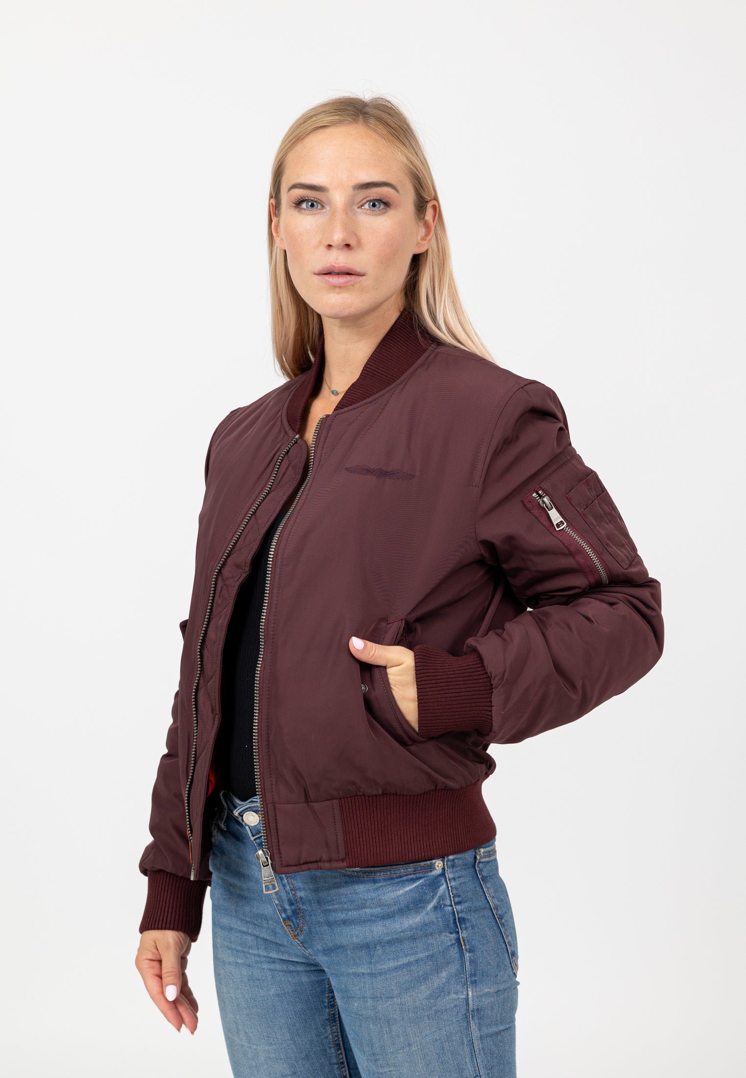 Original-W in Burgundy Jacken Bombers Original