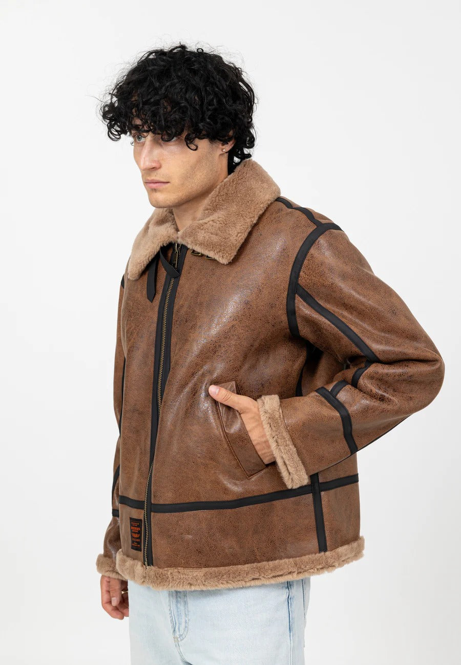 RB3-M Lederjacke in Brown