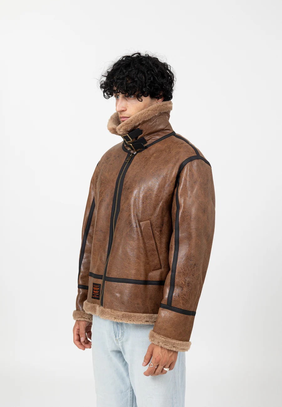 RB3-M Lederjacke in Brown