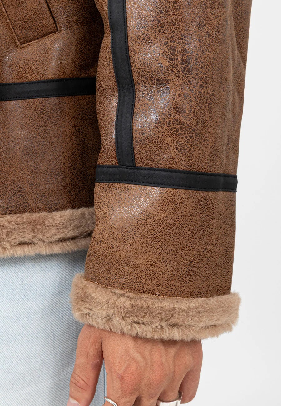 RB3-M Lederjacke in Brown