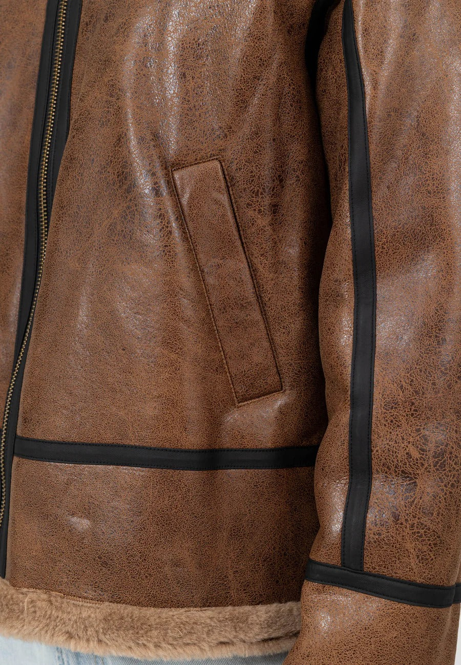 RB3-M Lederjacke in Brown