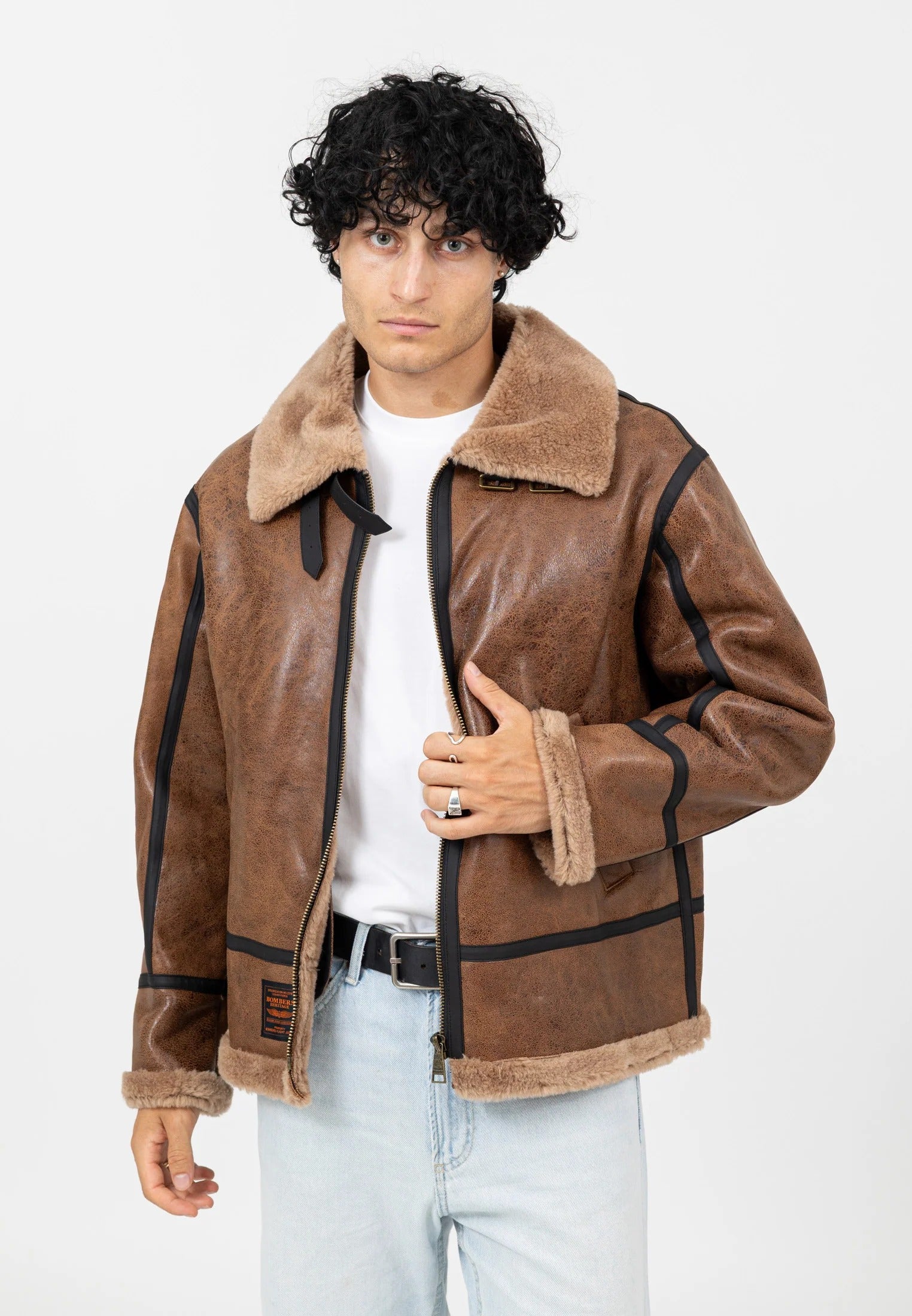 RB3-M Lederjacke in Brown