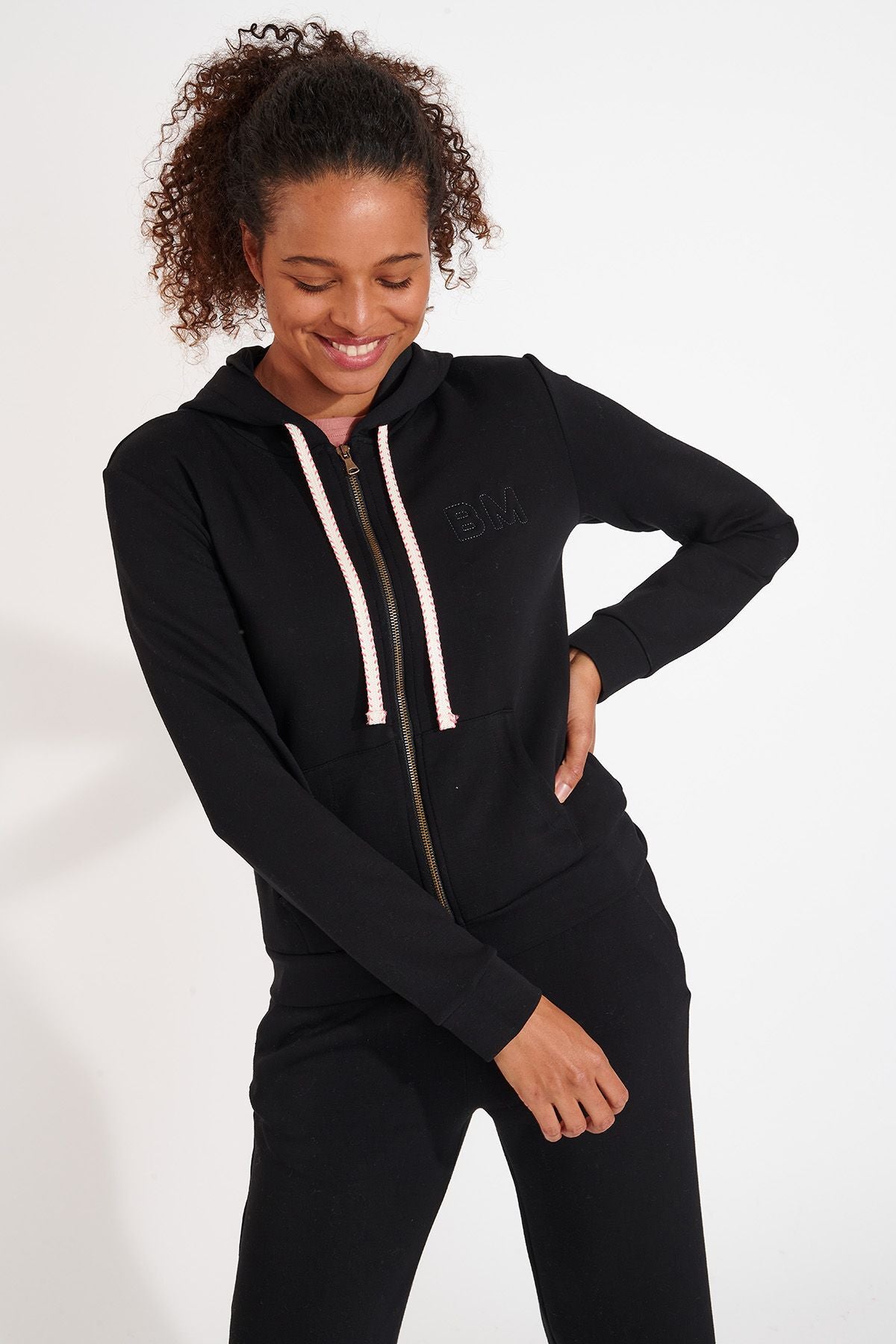 FRESCO-BAYJOY Sweatjacke in Noir Sweatjacken Banana Moon
